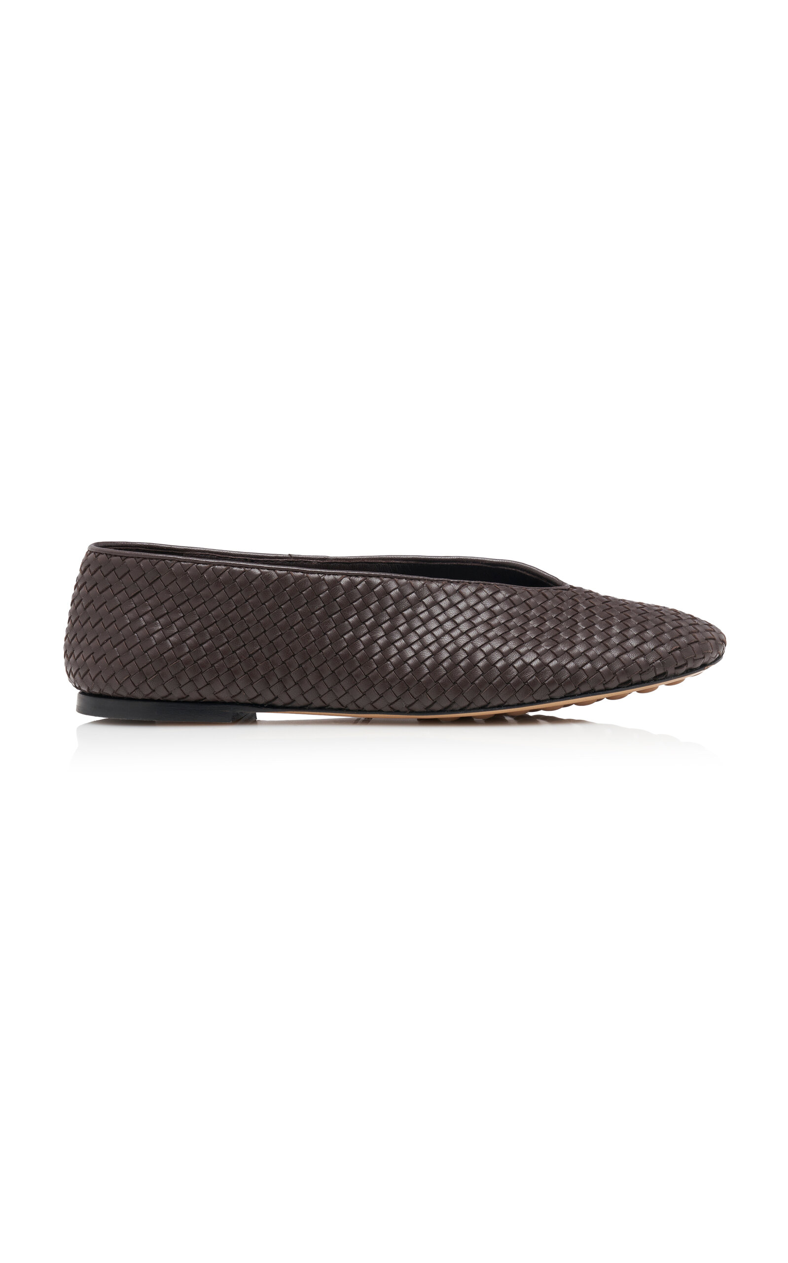 Bottega Veneta Intecciato Leather Ballet Flats