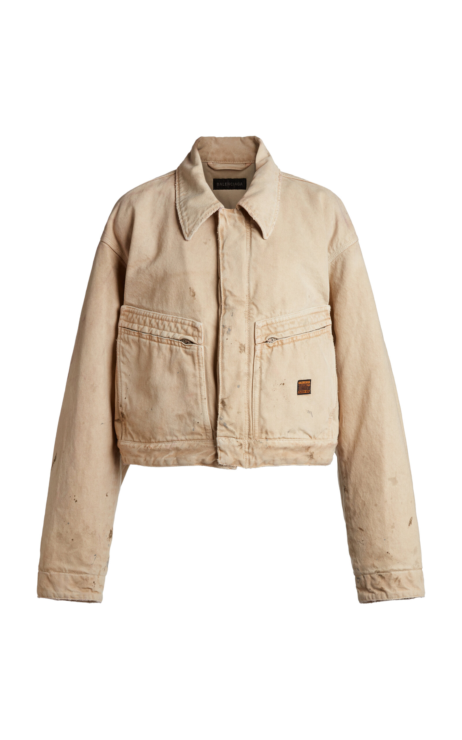 Balenciaga Washed-Cotton Workwear Jacket