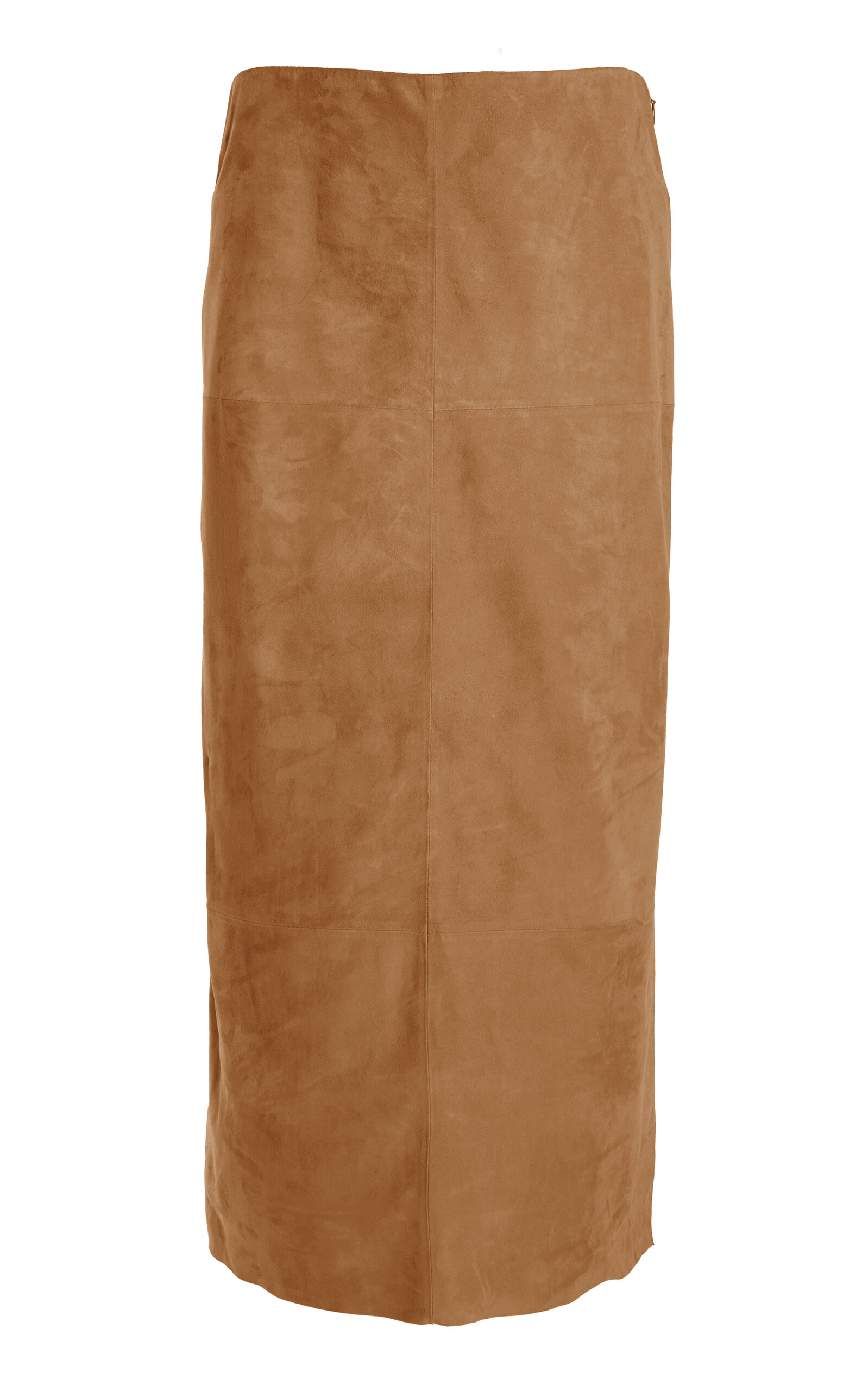 Proenza Schouler Nadia Suede Midi Skirt In Tan