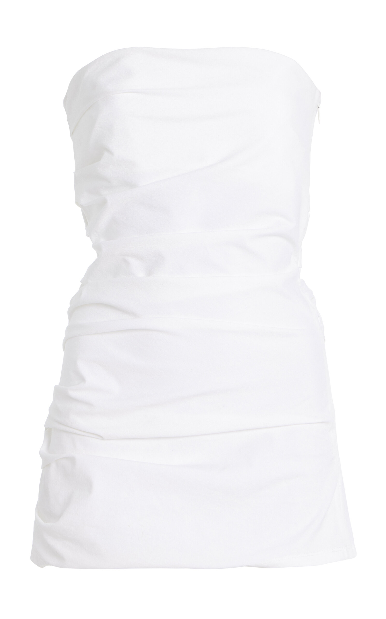 Proenza Schouler Lena Strapless Cotton Top In White
