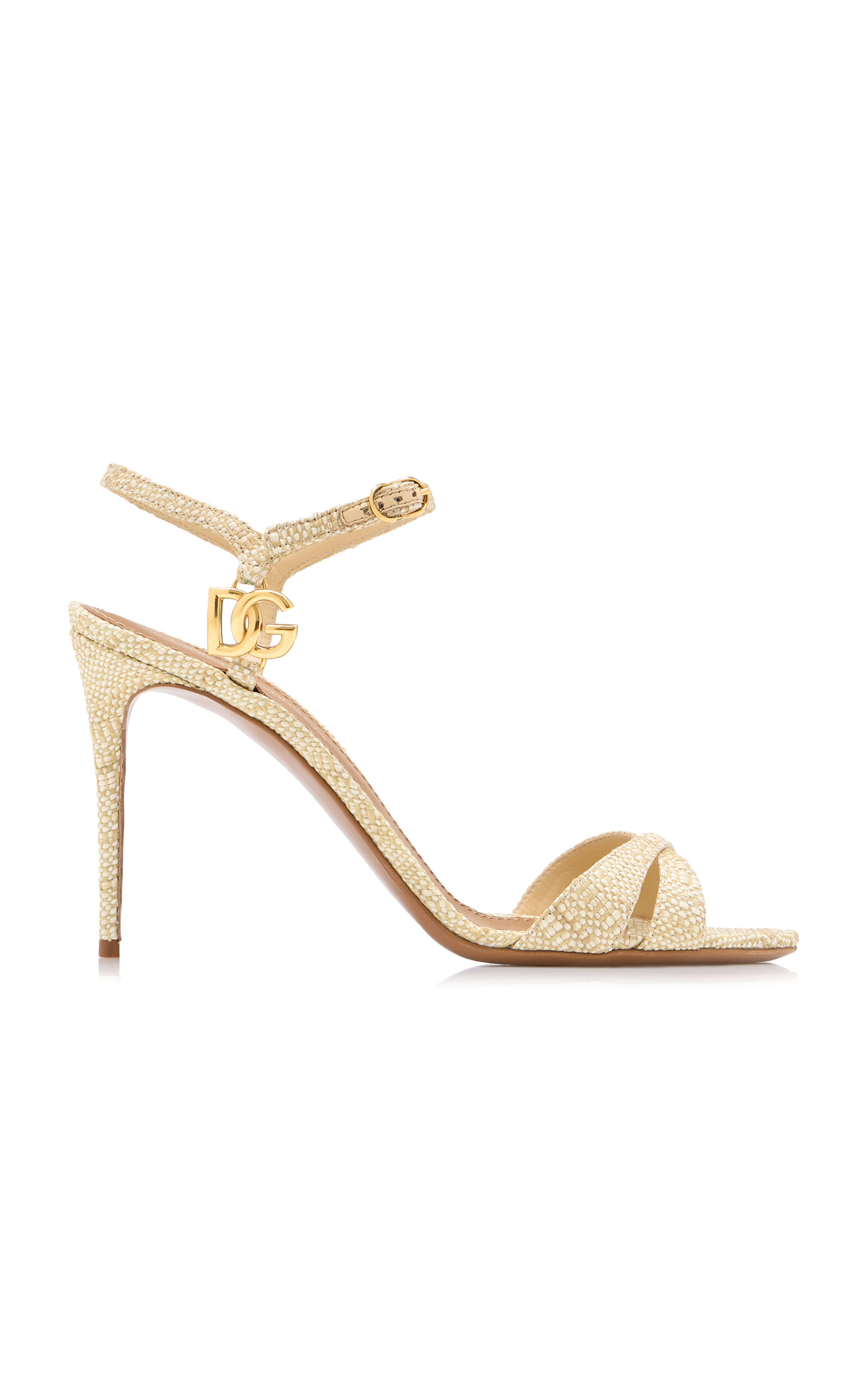 Dolce & Gabbana Woven Raffia Sandals