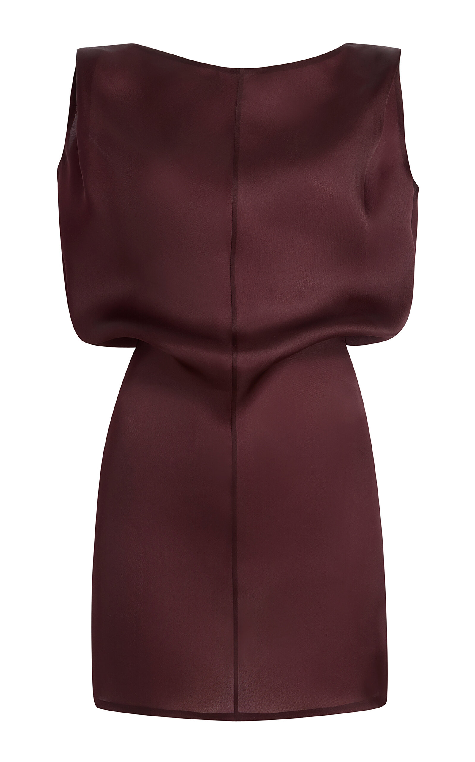 Khaite Toma Silk-organza Dress In Burgundy