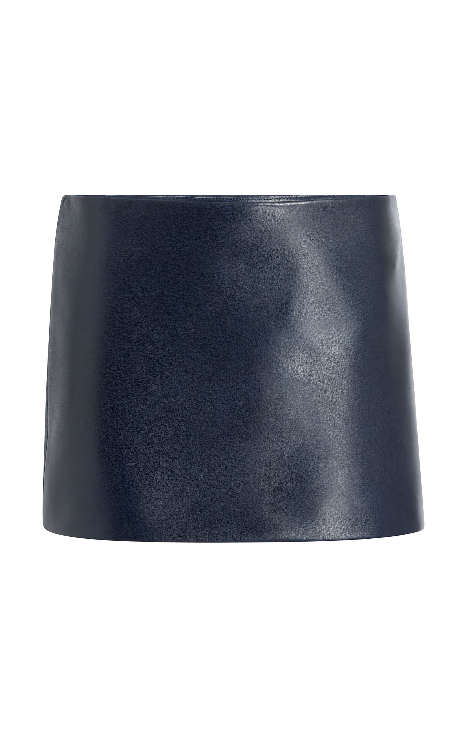Khaite Jett Leather Mini Skirt
