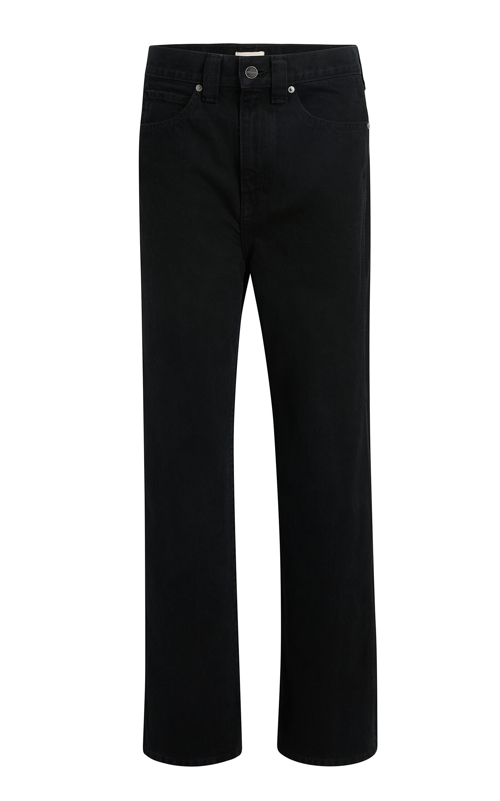 Khaite Abigail Cropped High-rise Straight-leg Jeans In Dark Wash