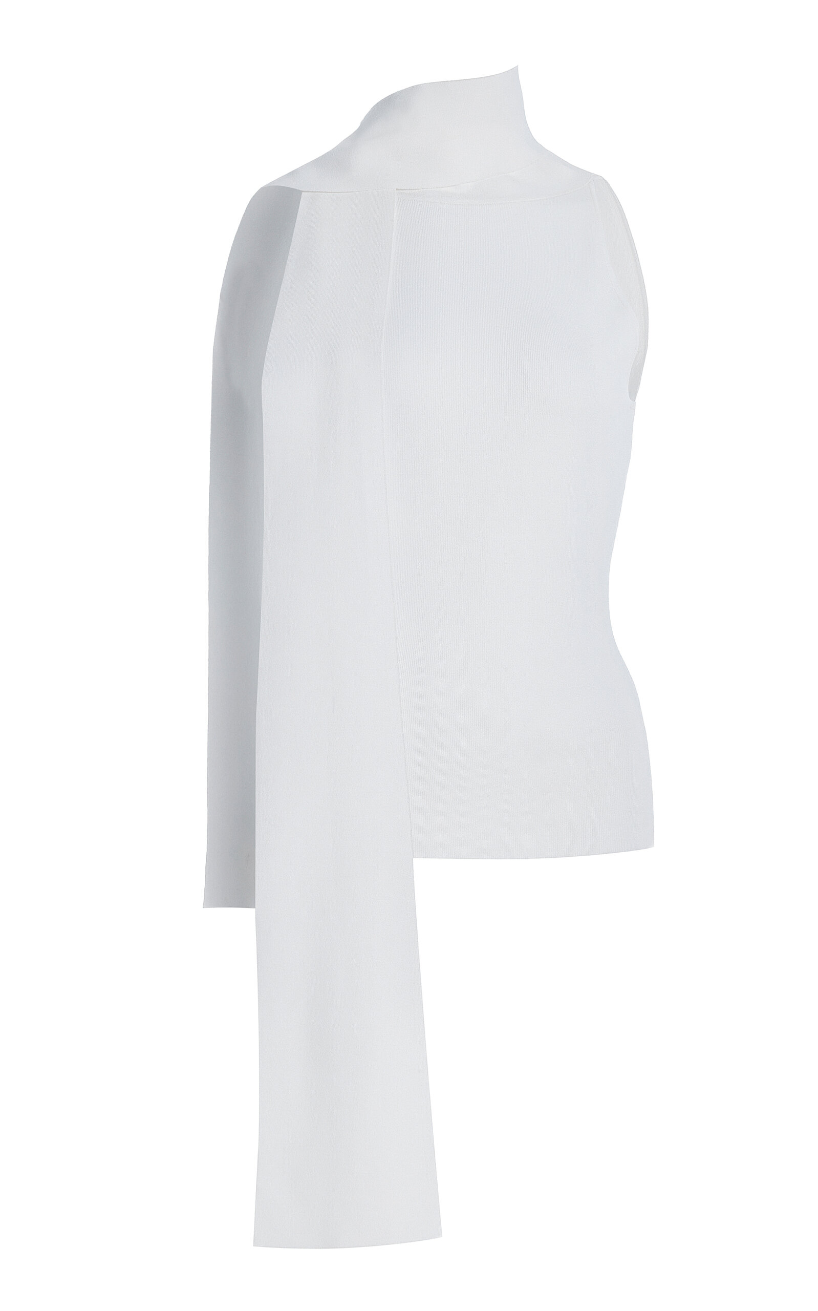 LAPOINTE Draped Crepe Top - Ivory