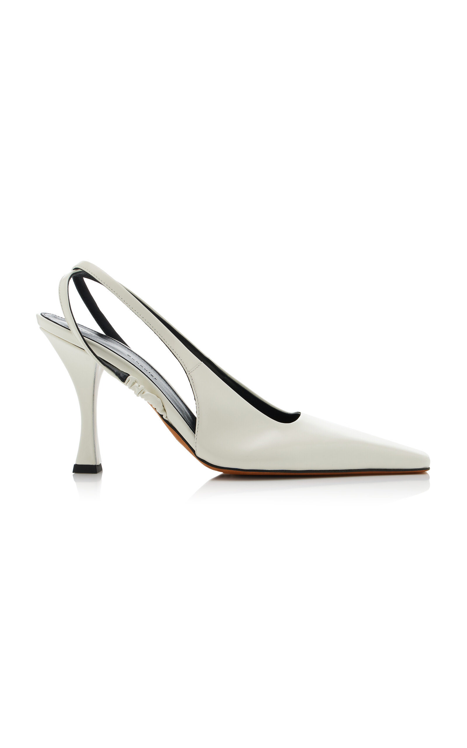 Proenza Schouler Trap Cross Leather Slingback Pumps