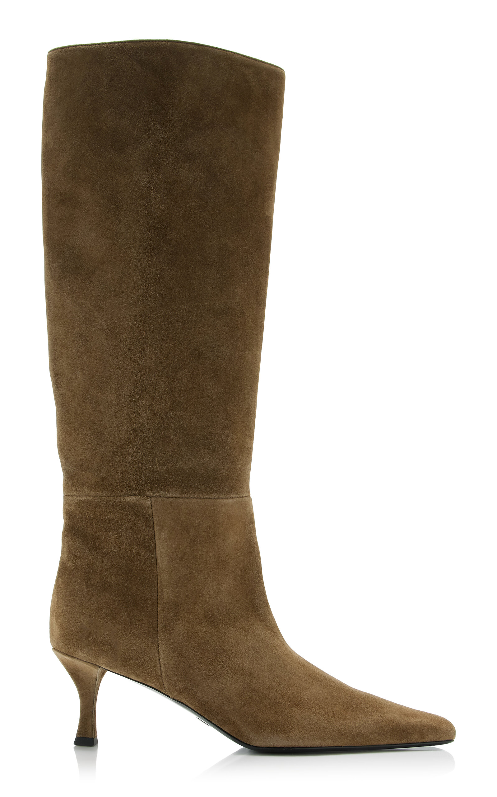 Proenza Schouler Trap Suede Knee Boots In Green