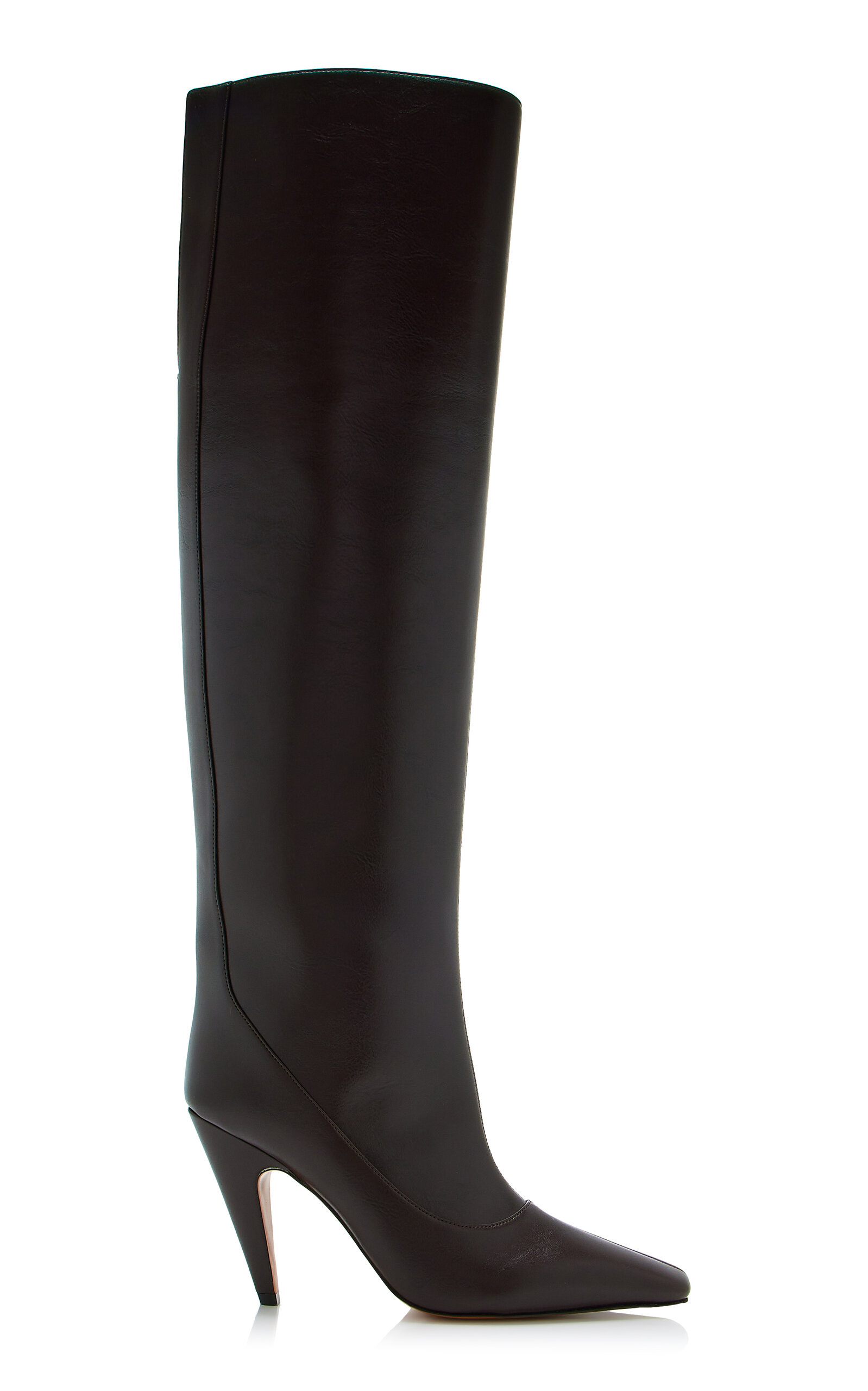 Spur Vegan-Leather Knee Boots