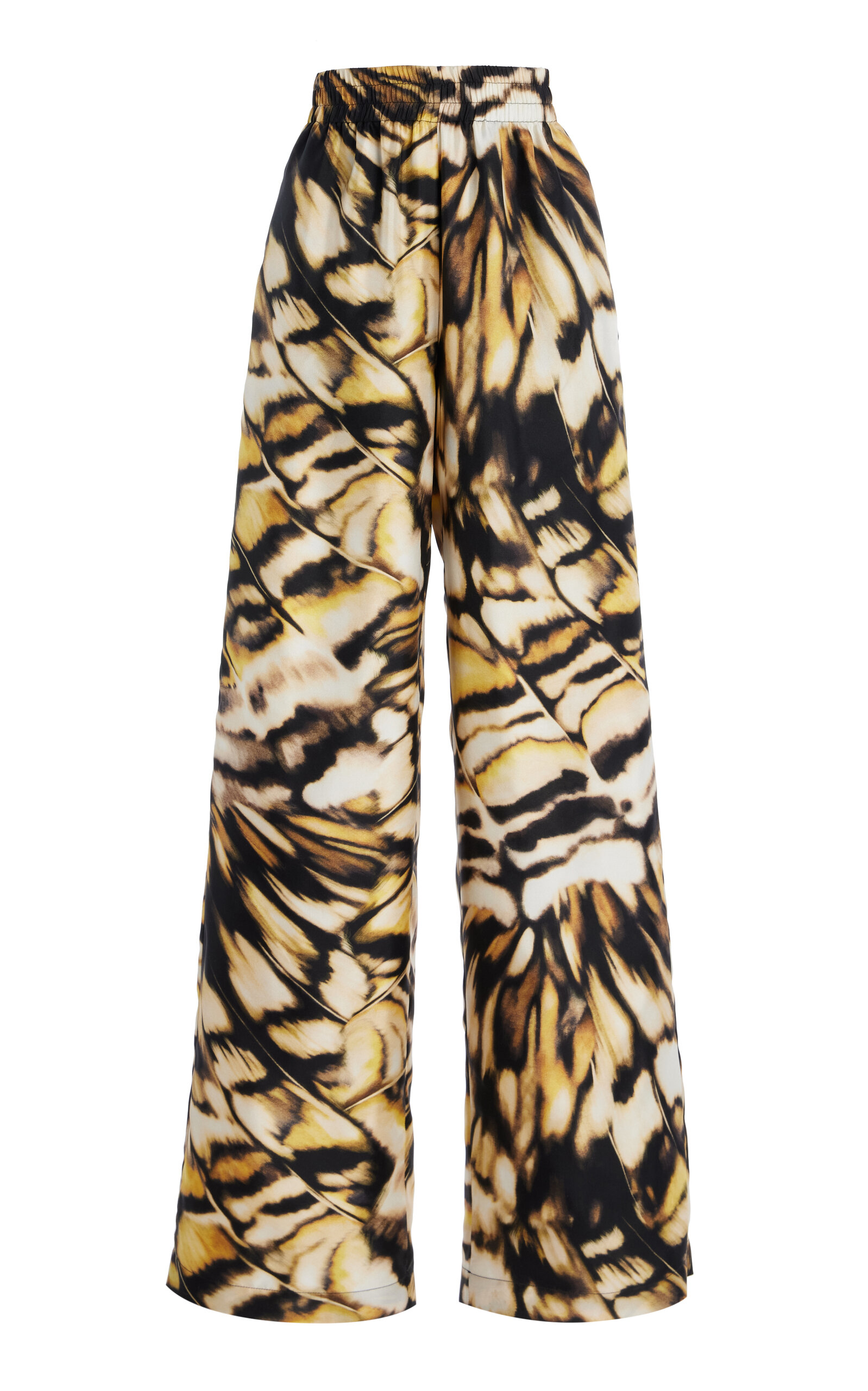 Oscar de la Renta Silk Twill Wide-Leg Pants - Print