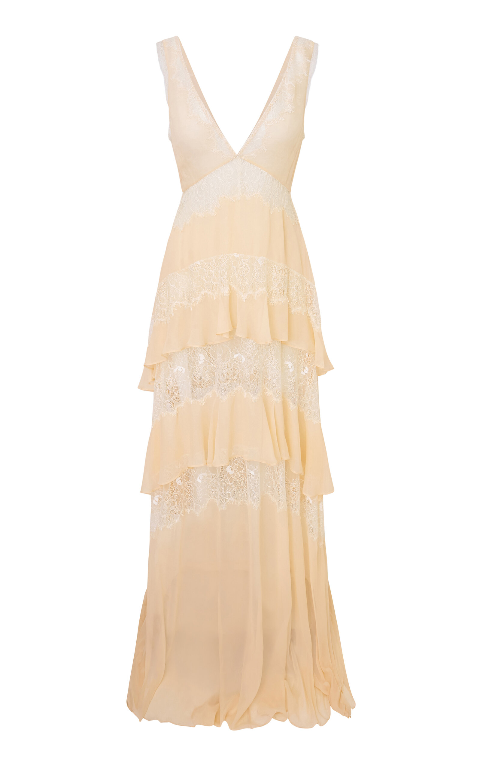 LoveShackFancy Callista Layered Silk Dress