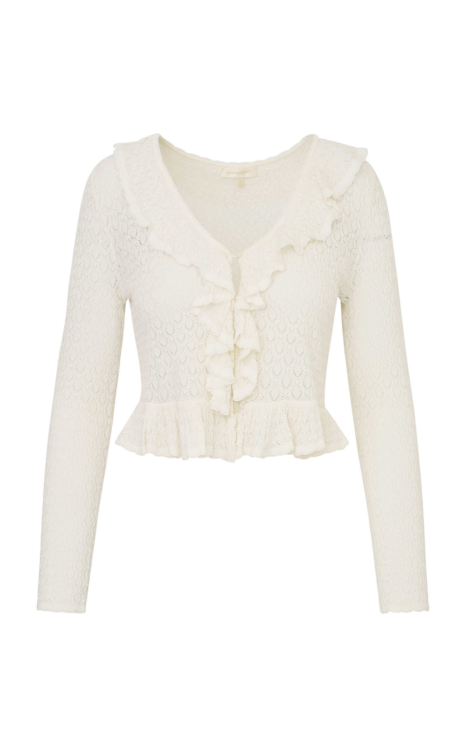 Loveshackfancy Nilah Knitted Cardigan In White