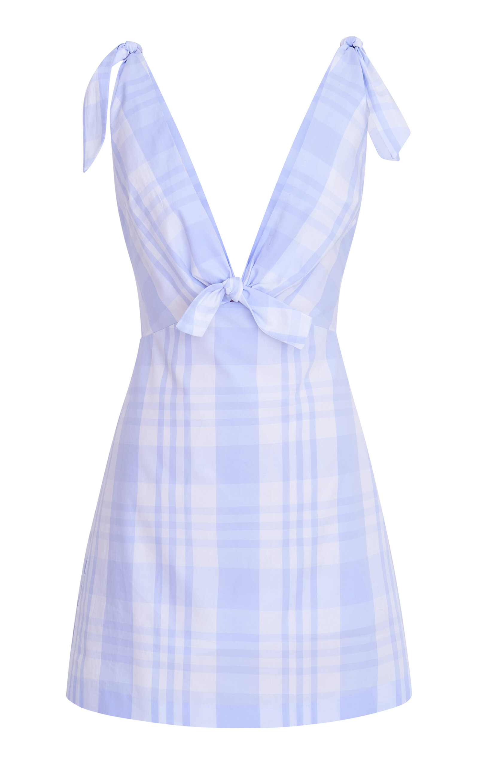 Loveshackfancy Brynnie Cotton Mini Dress In Blue