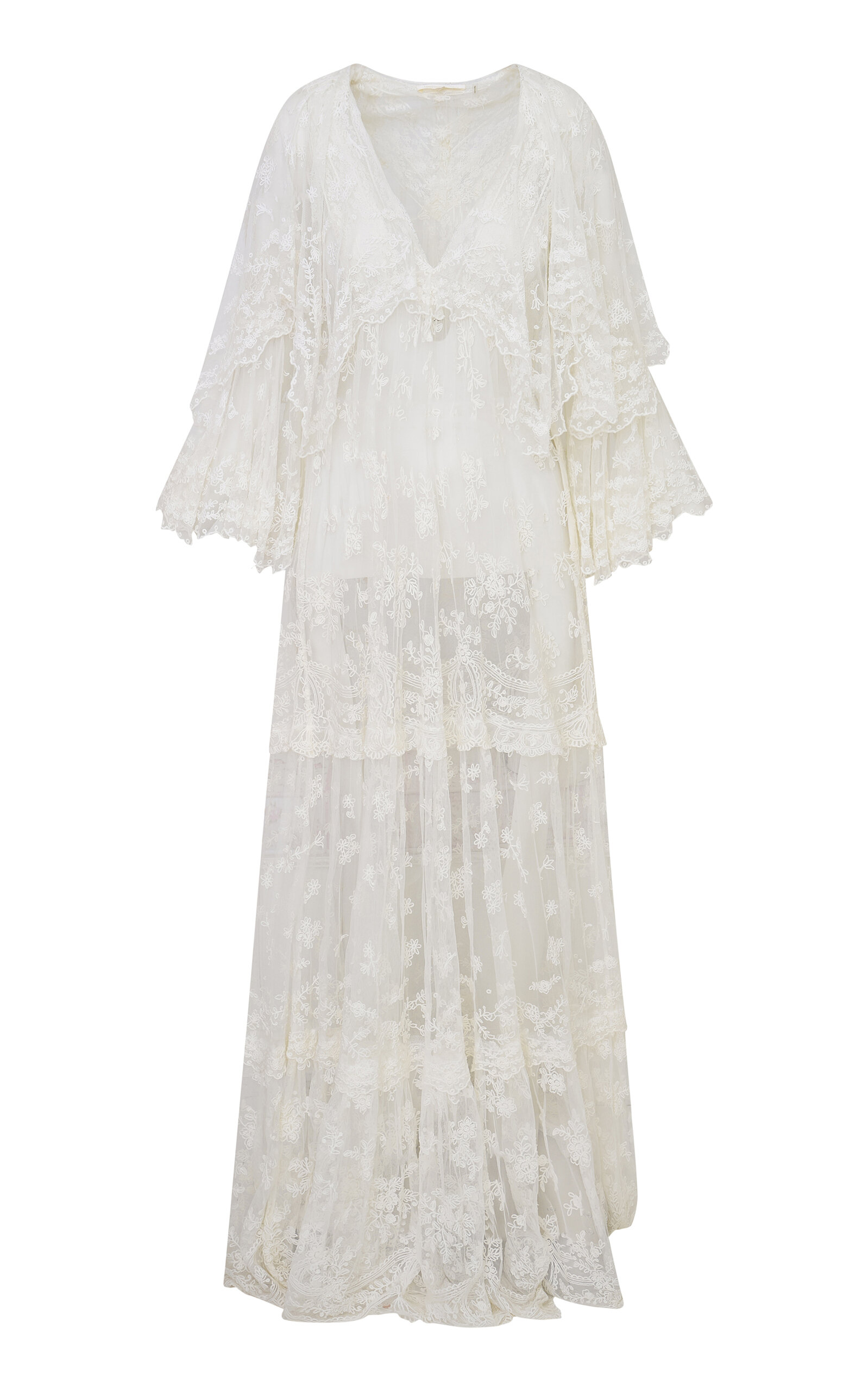 Loveshackfancy Roylan Sheer Maxi Dress In White