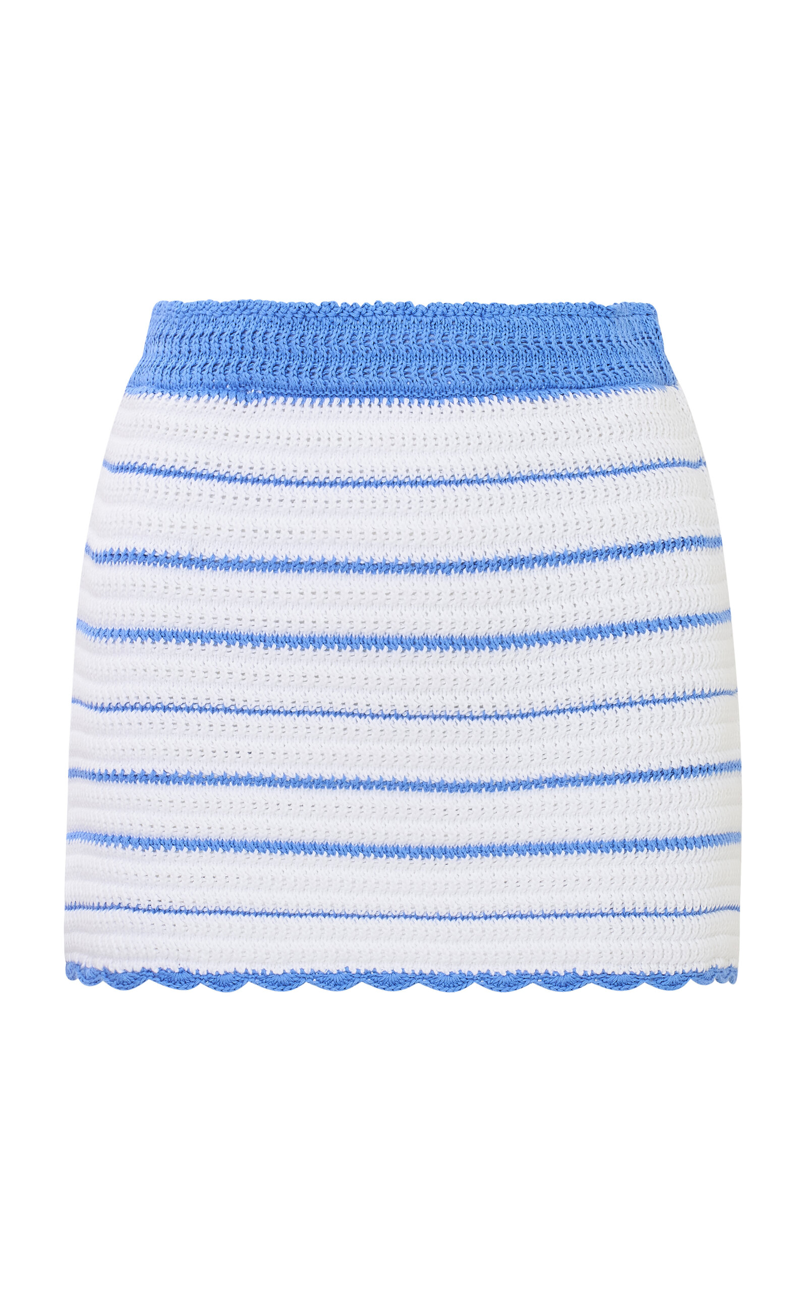 LoveShackFancy Willette Knitted Cotton Skirt