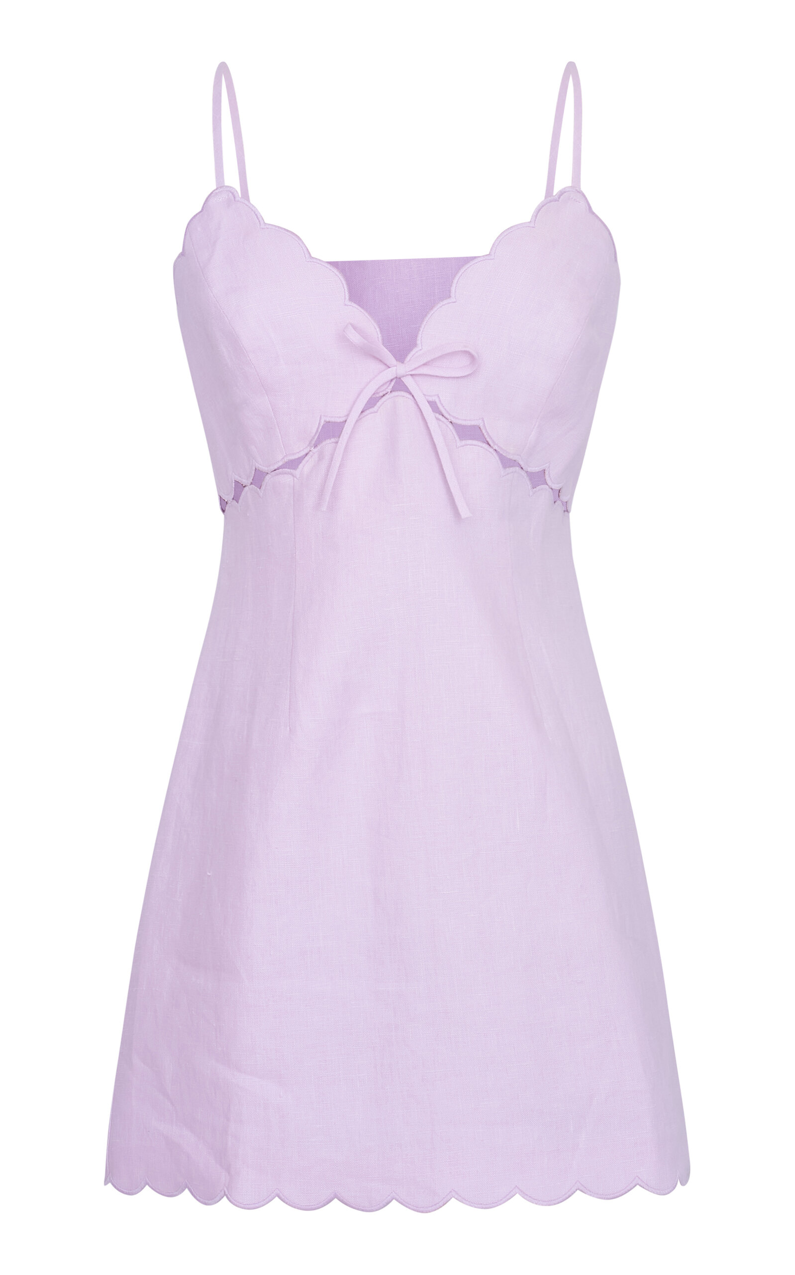 LoveShackFancy Sydow Linen Mini Dress - Light Pink