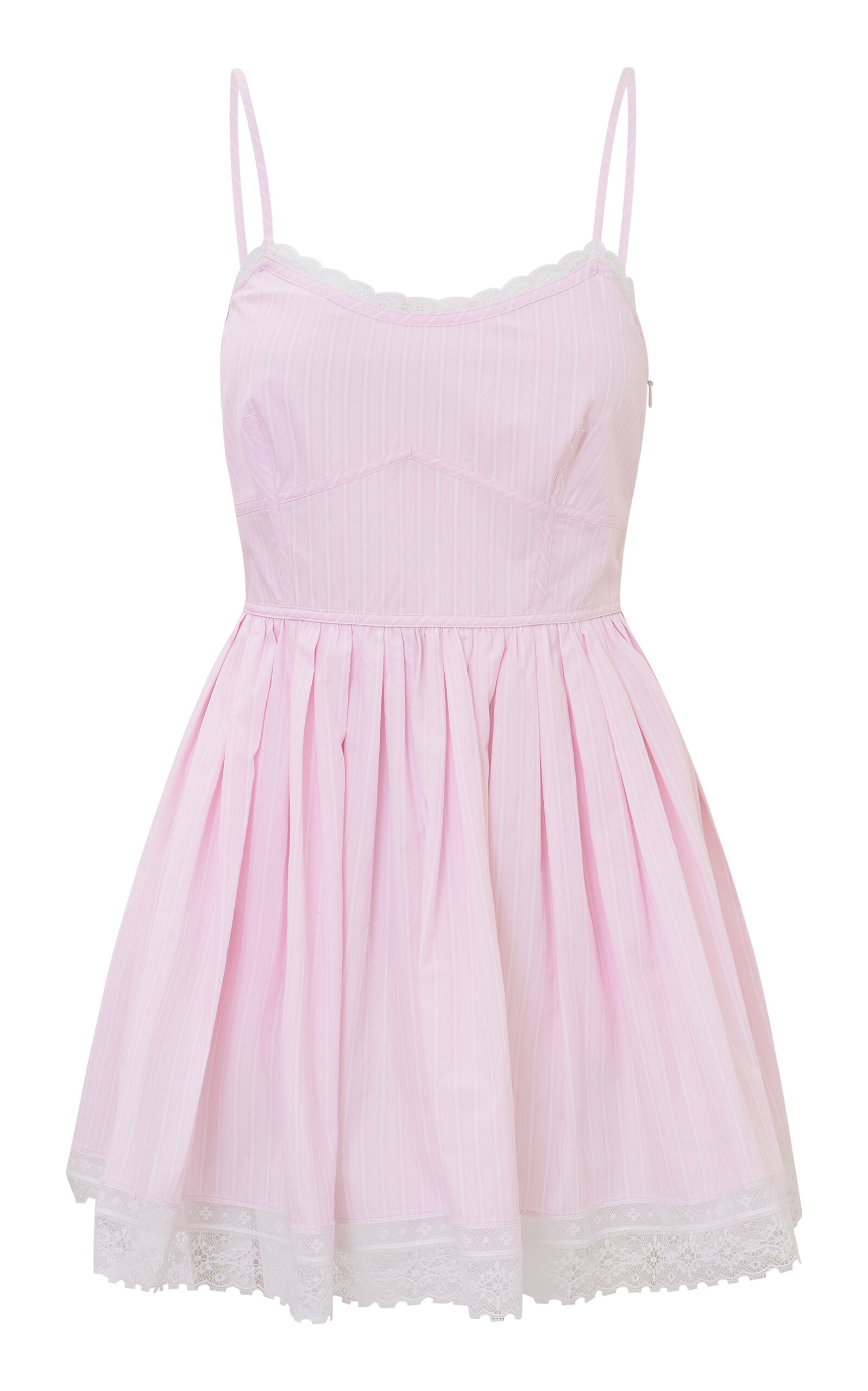 LoveShackFancy Harrisine Cotton Mini Dress - Pink - XXS
