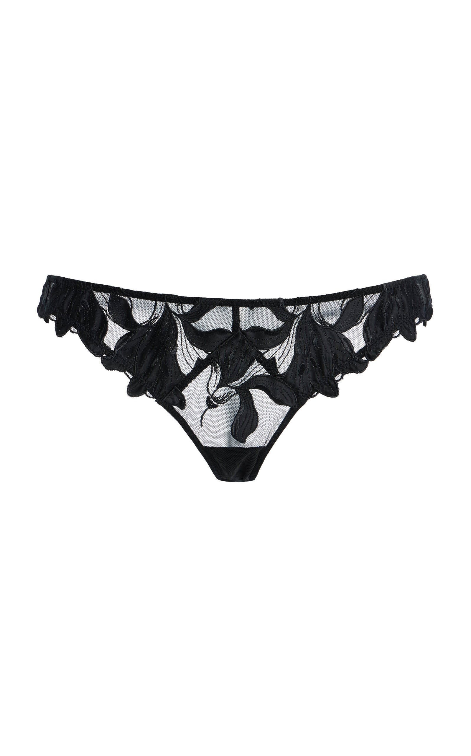 Fleur Du Mal Lily Hipster Thong In Black