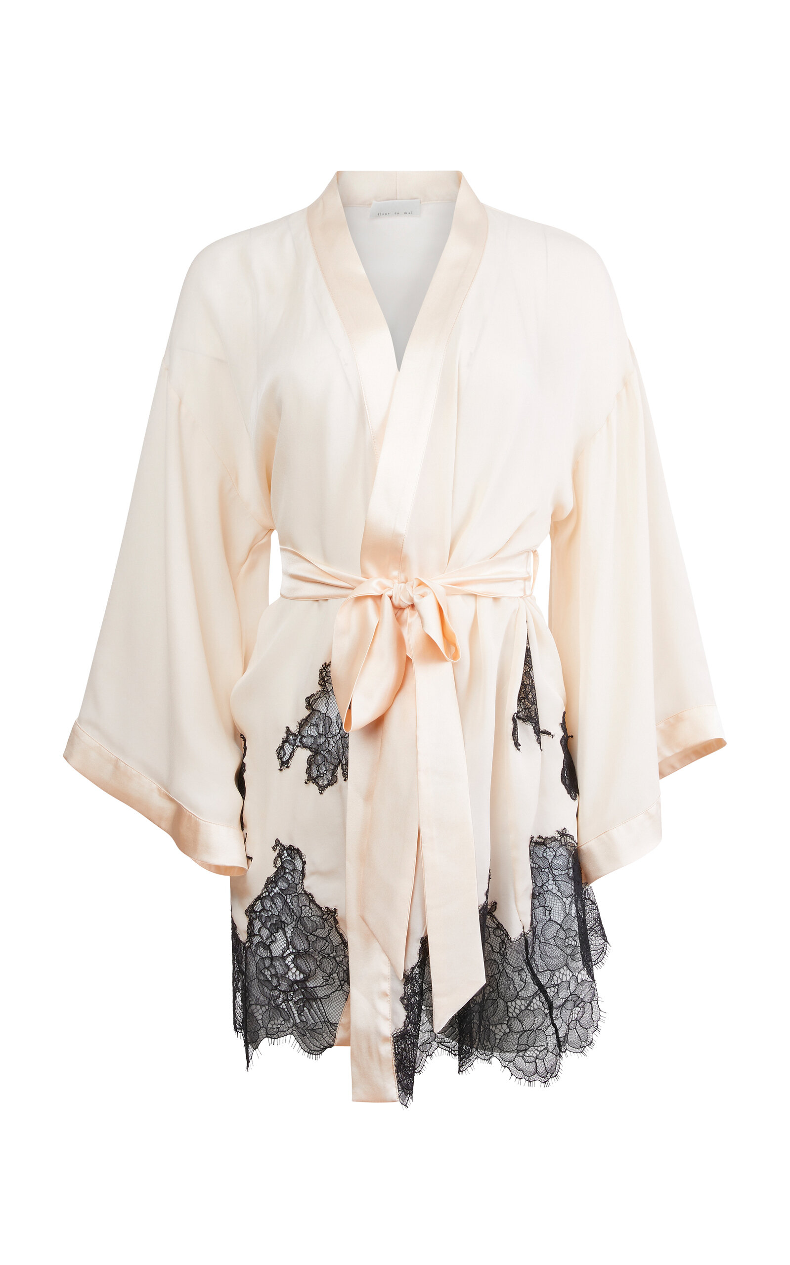 Fleur Du Mal Lace-applique Robe In Light Pink