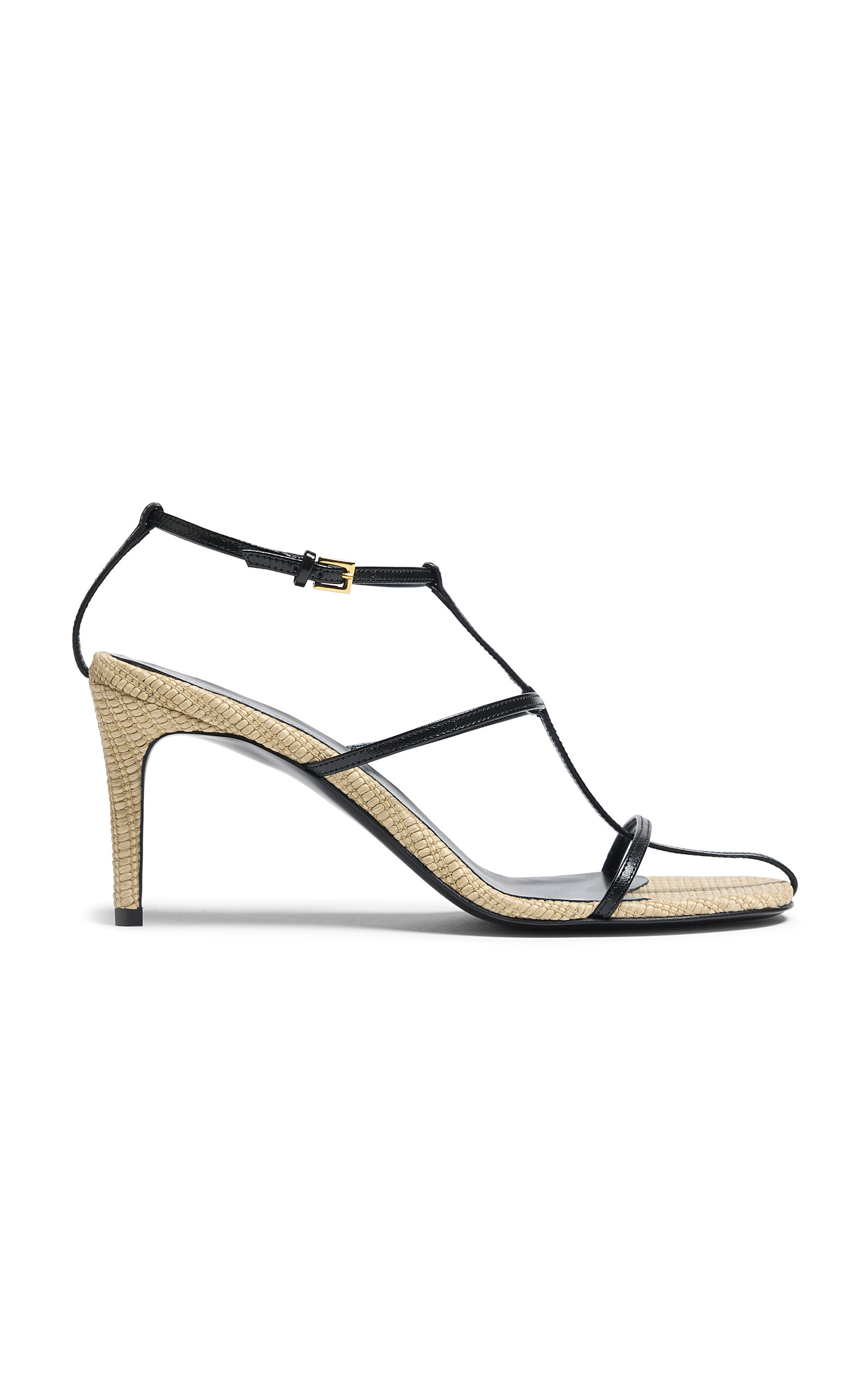 Khaite 75mm Cage Strappy Heeled Sandals In Black