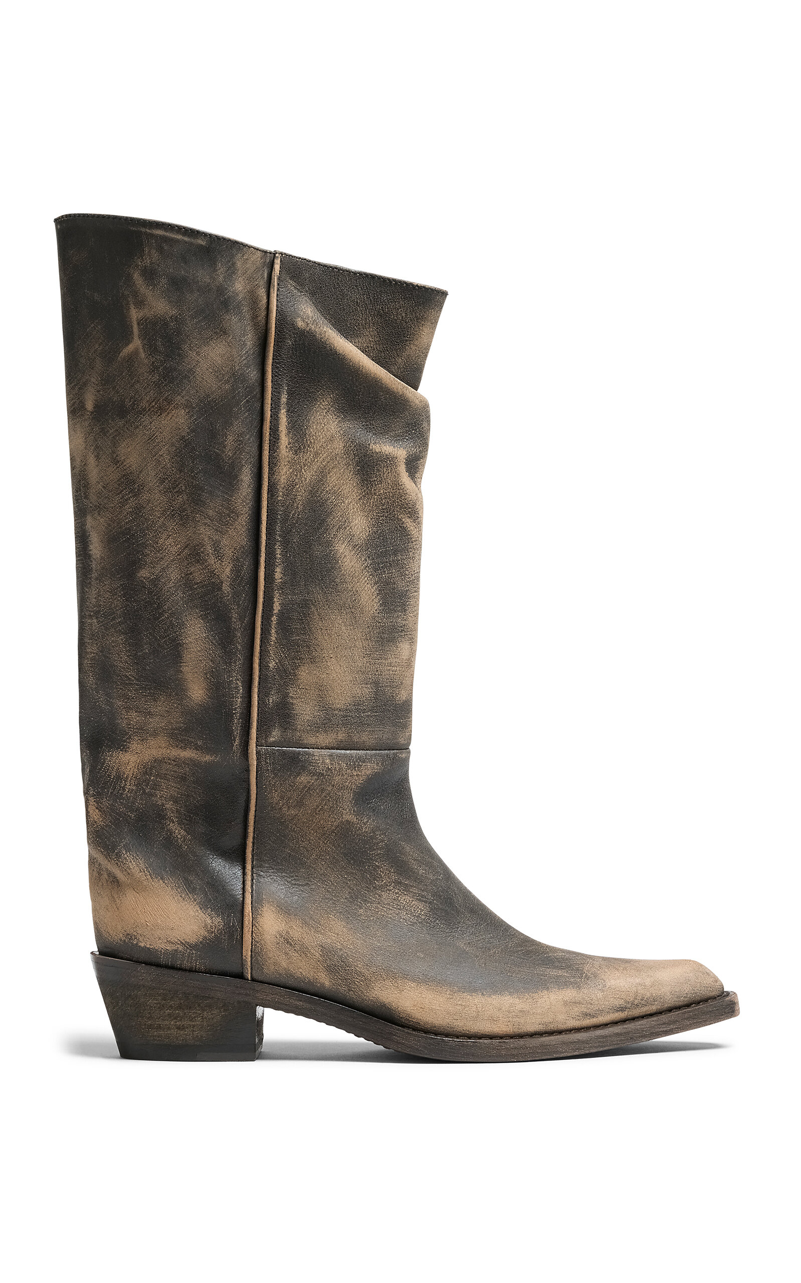 Khaite Clive 25 Leather Boots In Multi
