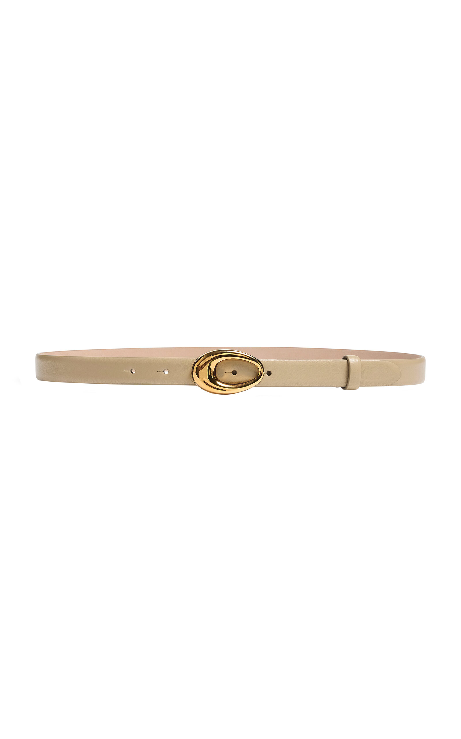 Khaite Olivia Leather Belt - Neutral - 90 cm