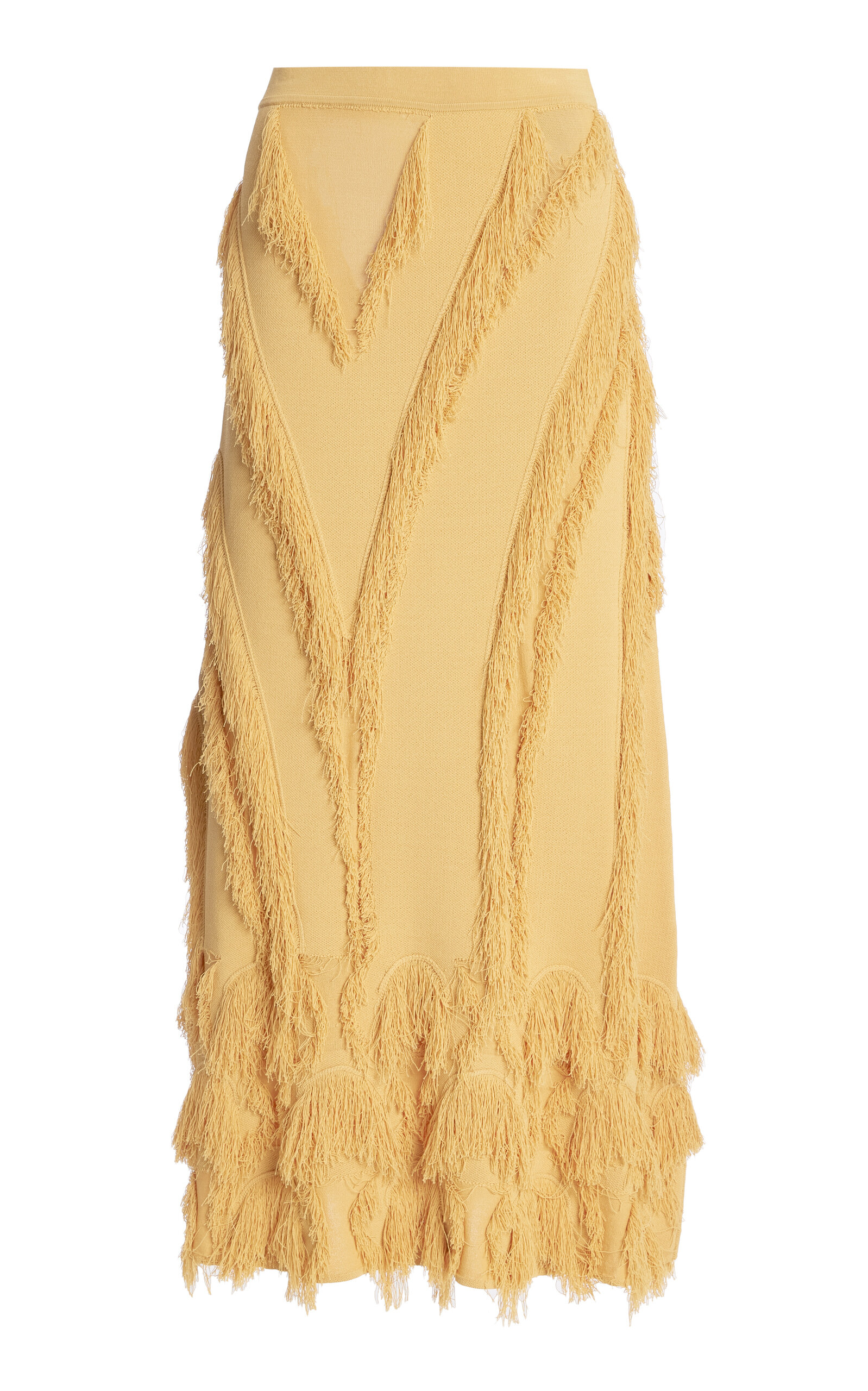 Ulla Johnson Astrid Fringed Knit Maxi Skirt - Women's Clothing