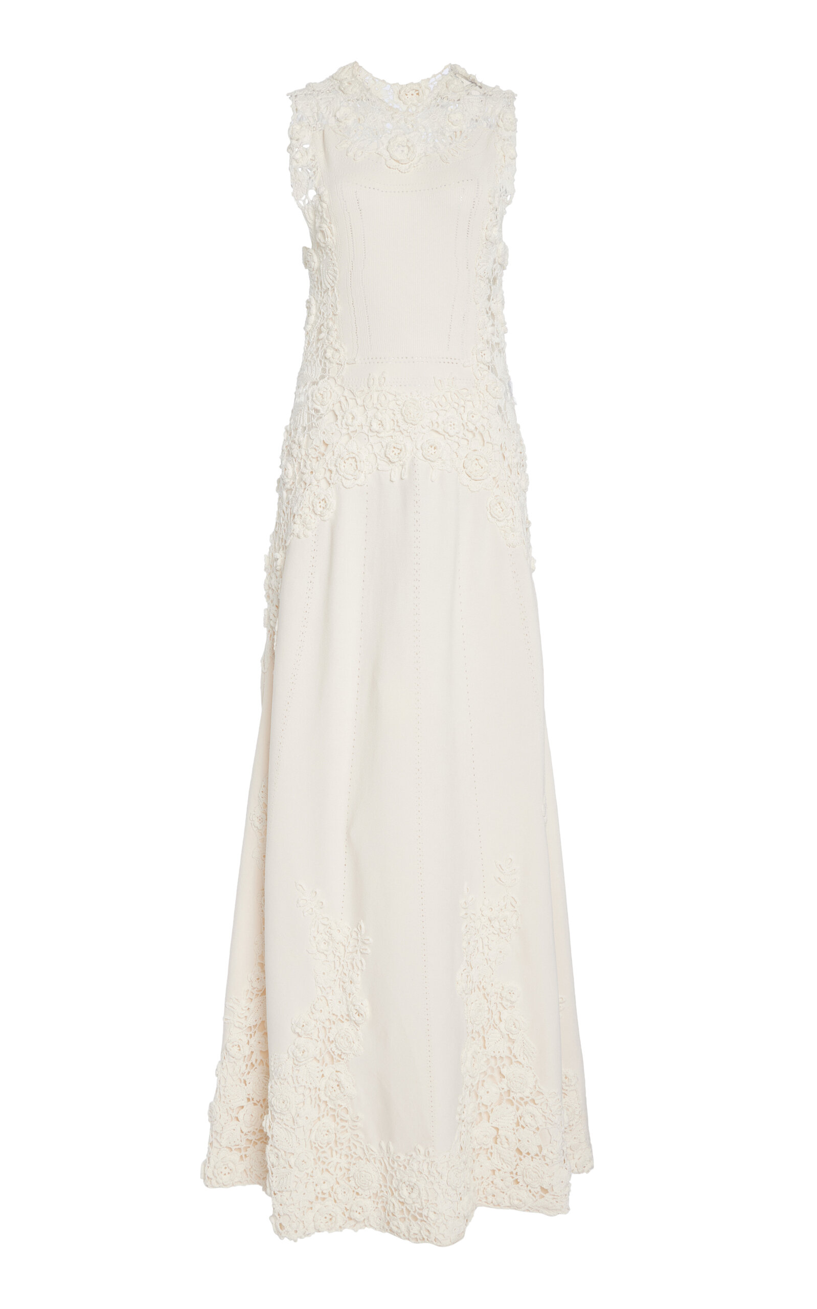 Ulla Johnson Genoveva Crochet-Trimmed Knit Maxi Dress