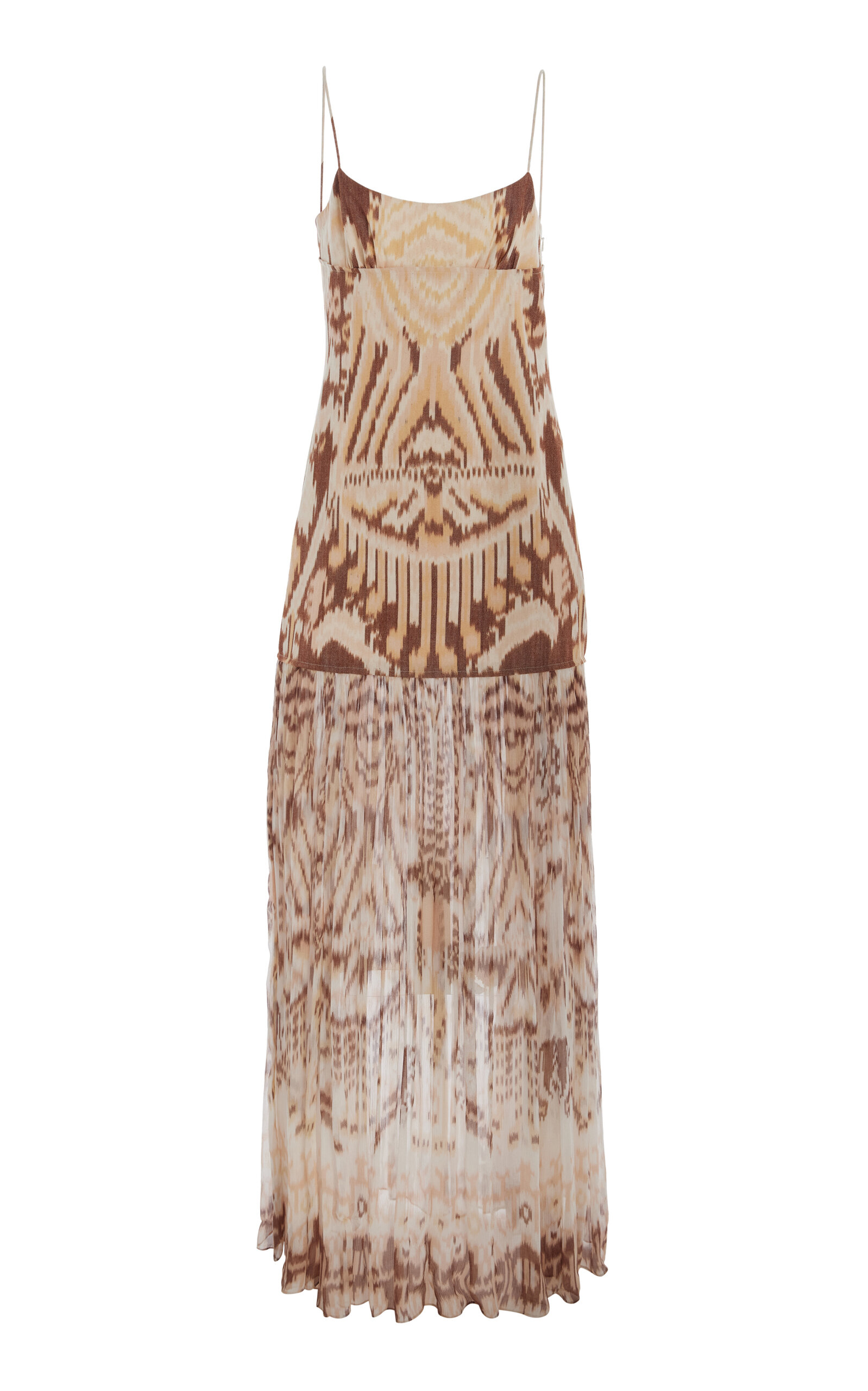 Ulla Johnson Marisol Printed Cotton-canvas And Silk-crepon Maxi Dress In Neutral