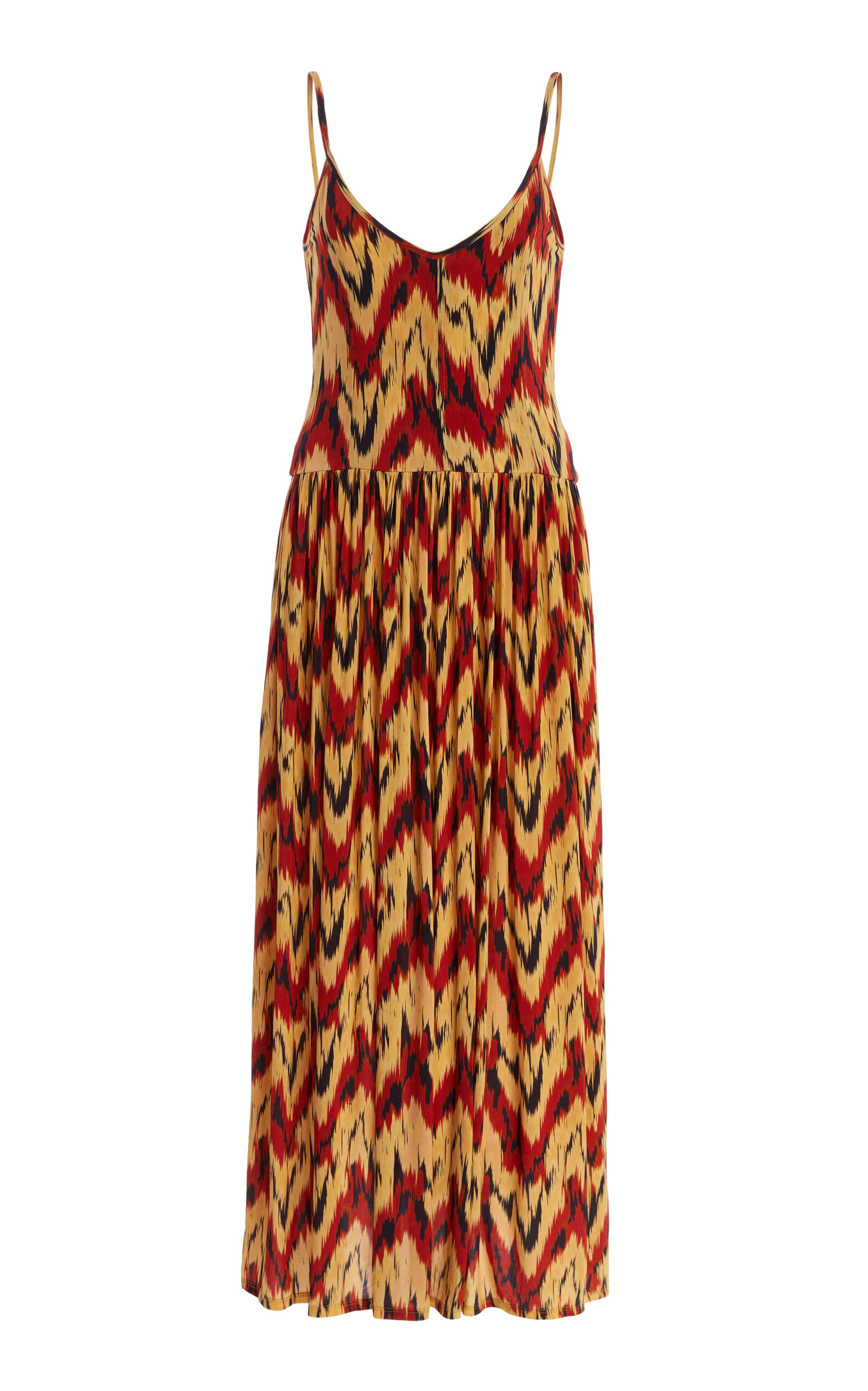 Ulla Johnson Idalia Geometric Midi Dress In Multi