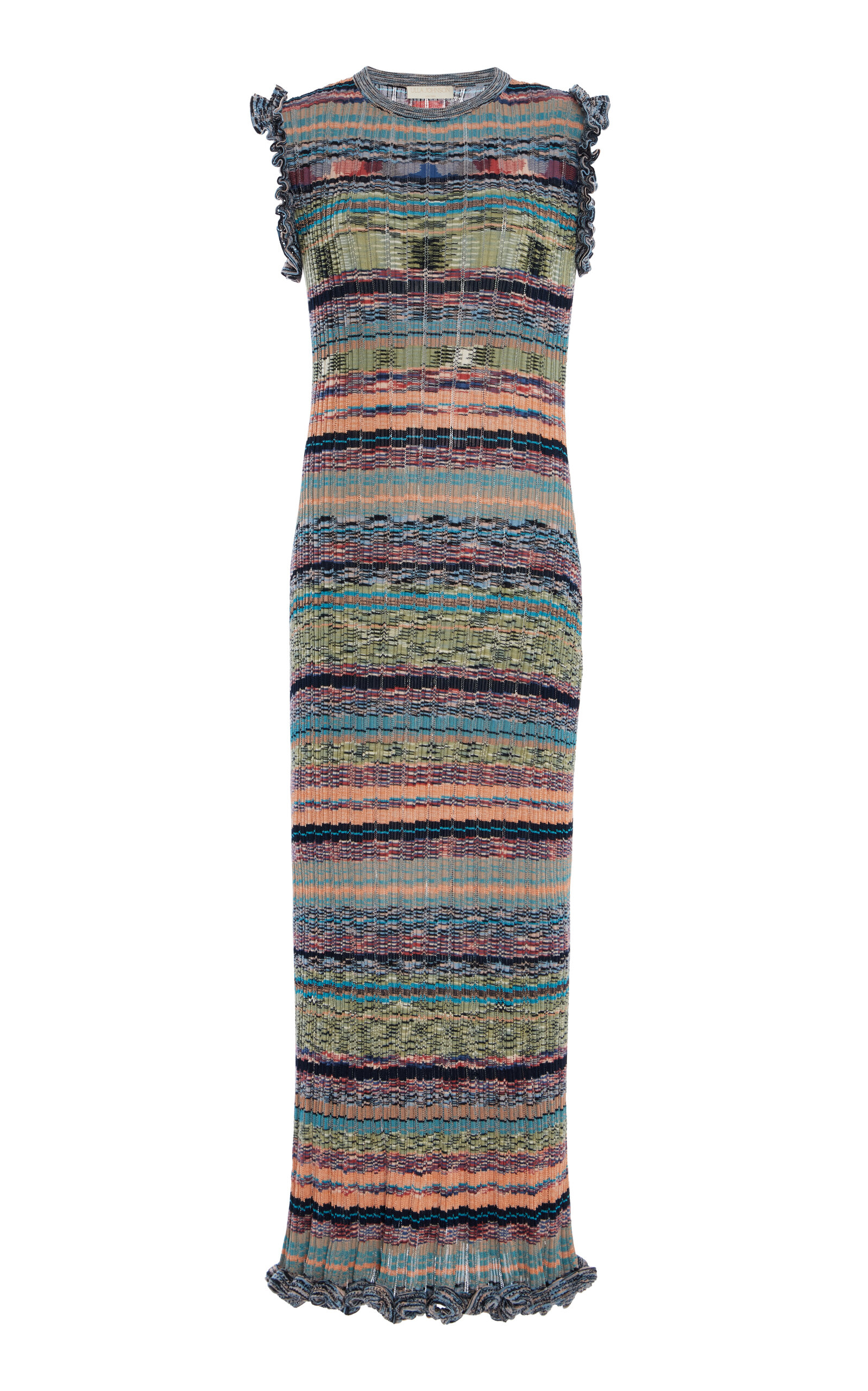 Ulla Johnson Ajak Cotton-knit Midi Dress In Multi
