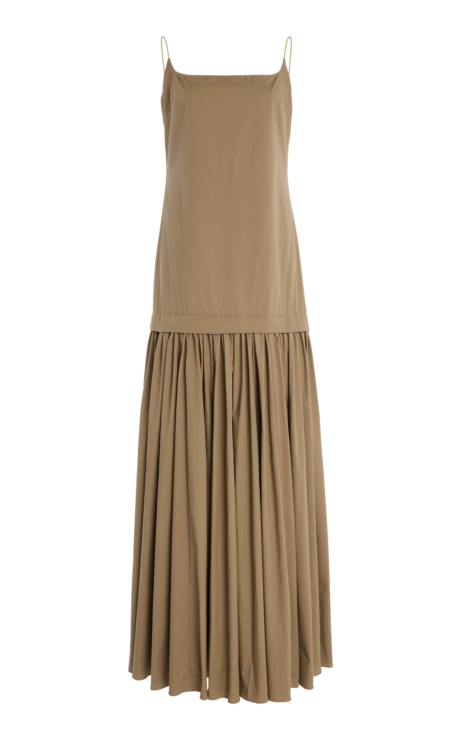 STAUD Ari Stretch-Cotton Maxi Dress