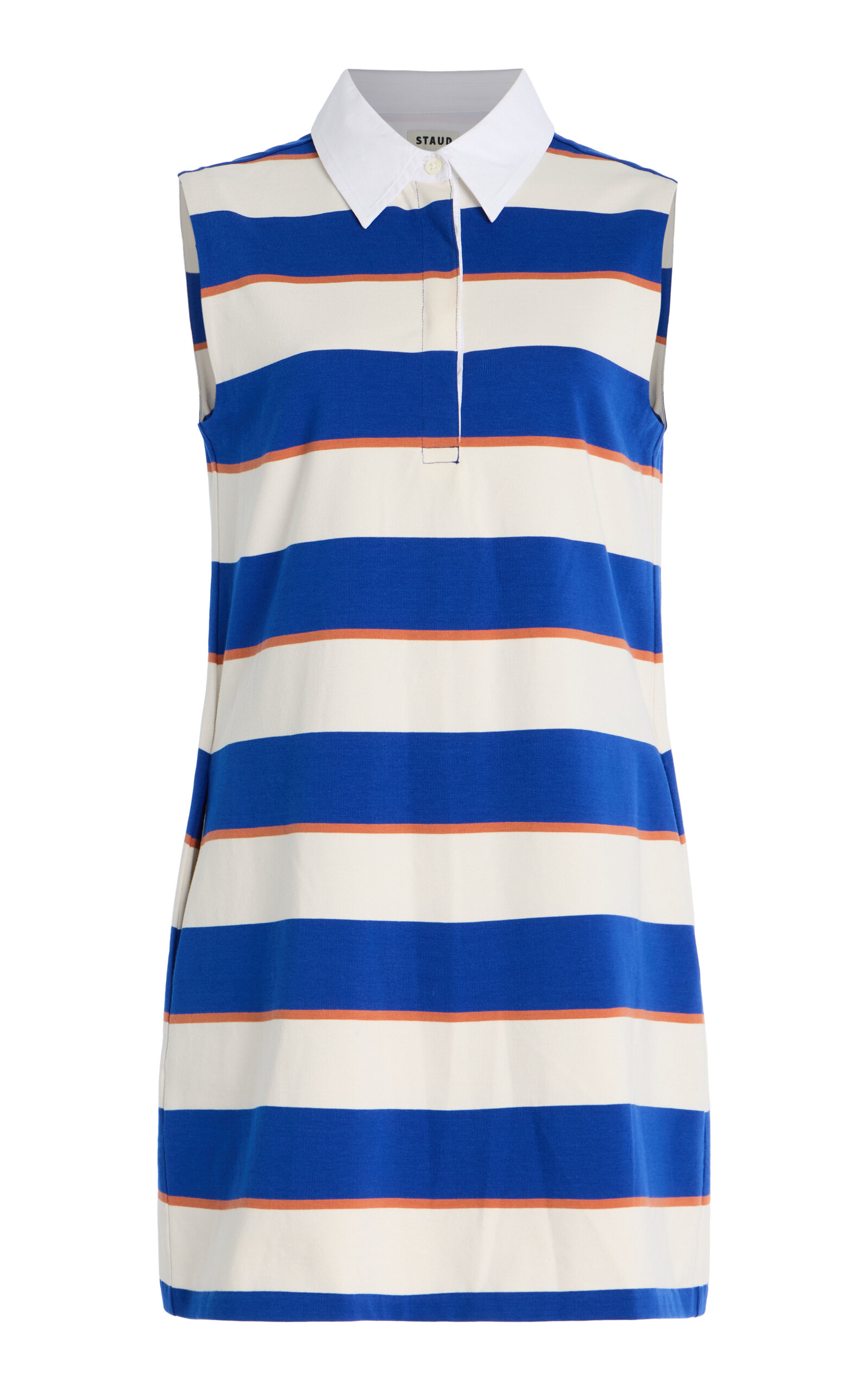 STAUD Julius Cotton Mini Dress - Stripe