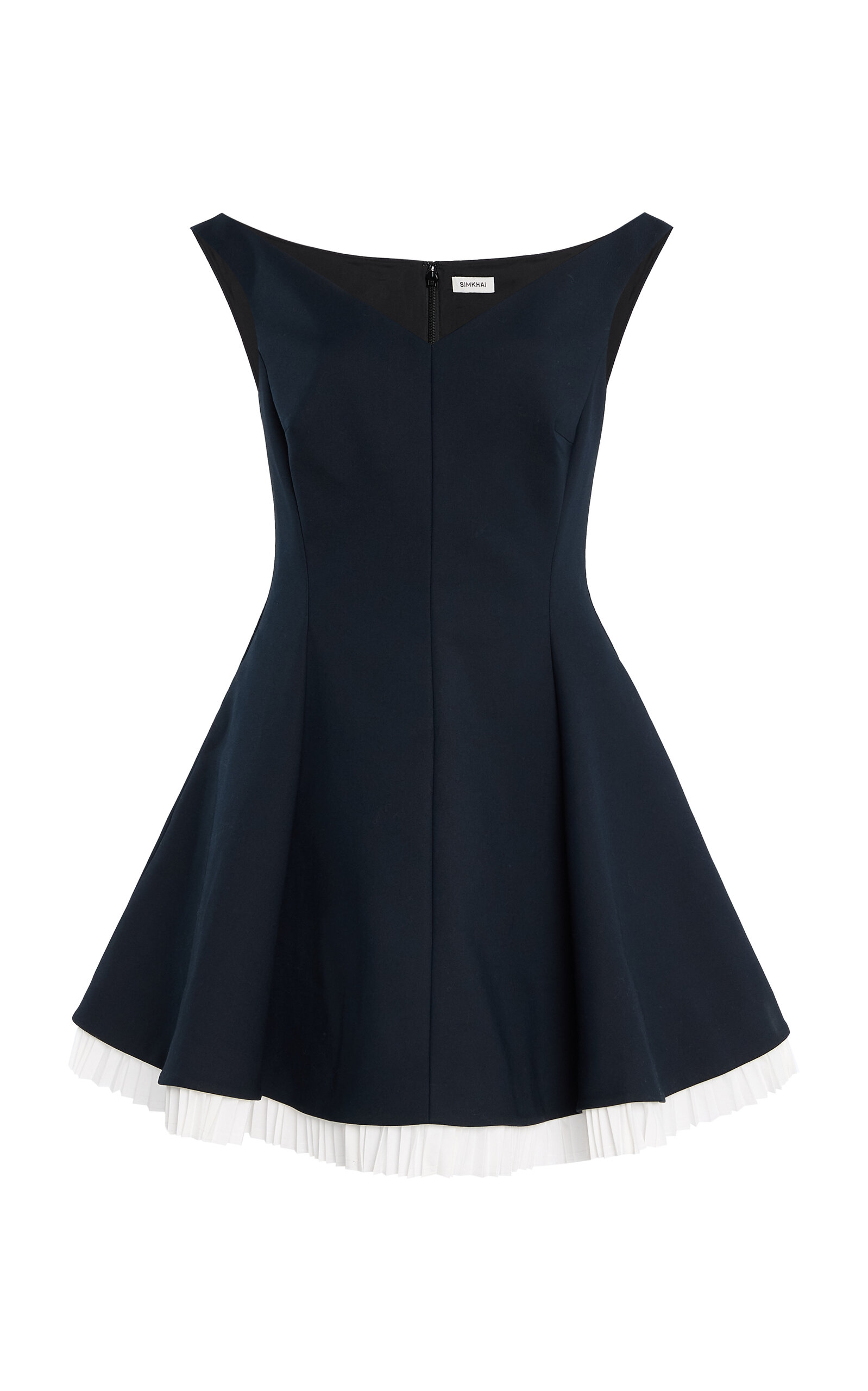 Simkhai Dorothie Off-the-shoulder Mini Dress In Black,white