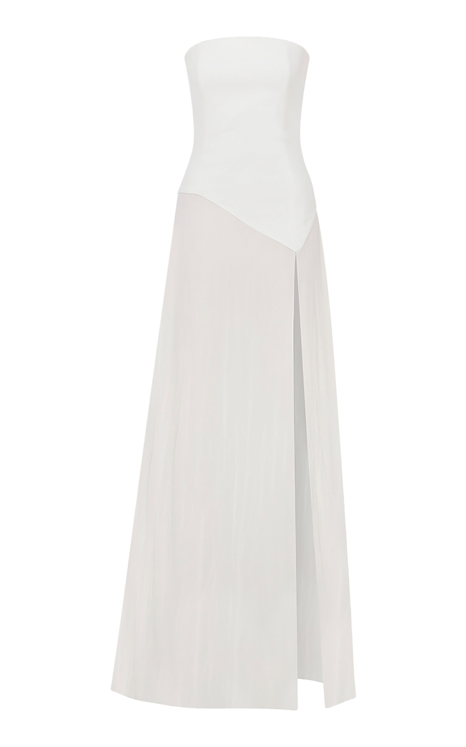 . Exclusive Christina Satin-Chiffon Maxi Dress
