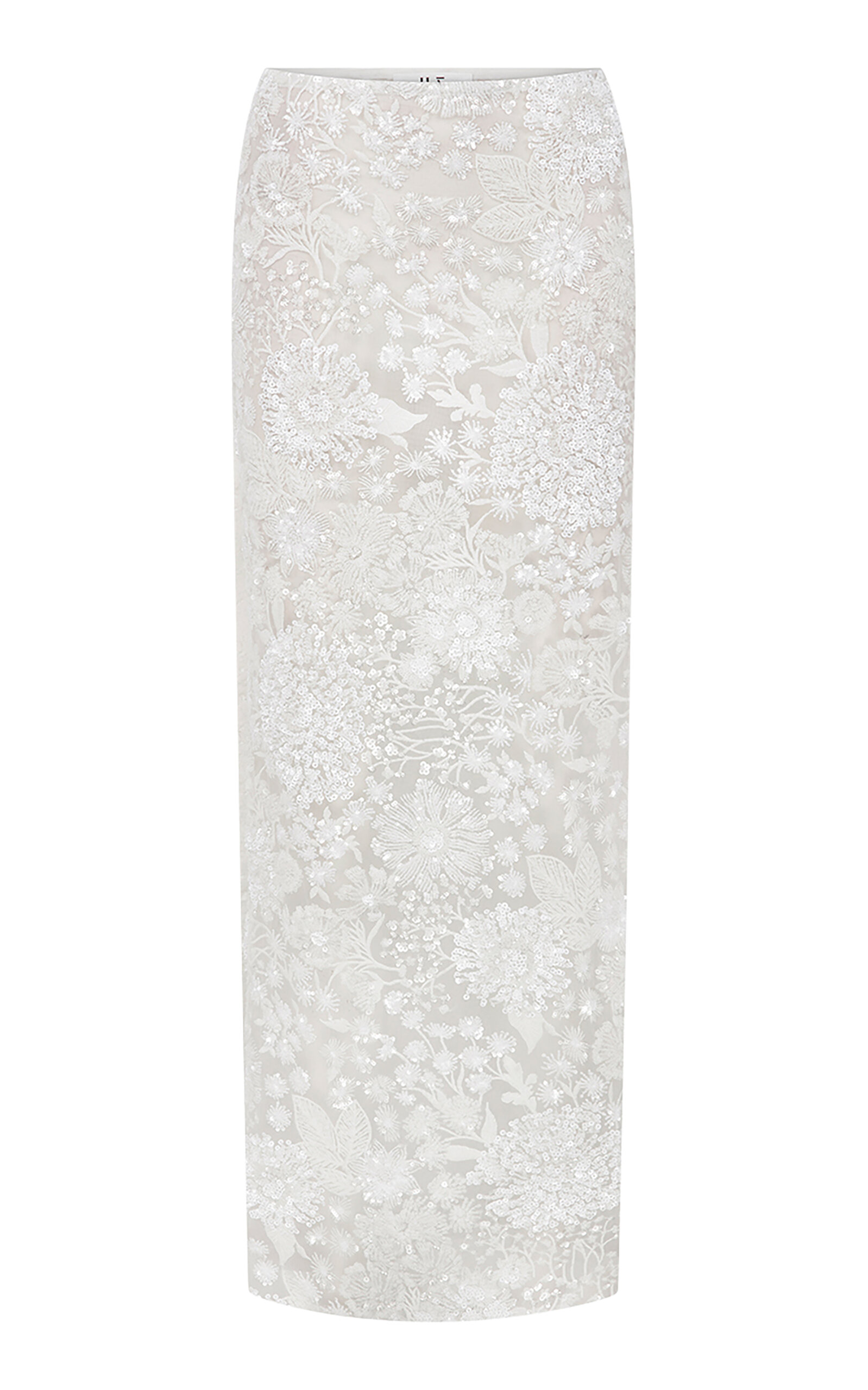 Ila Magdalena Embellished Tulle Maxi Skirt In White