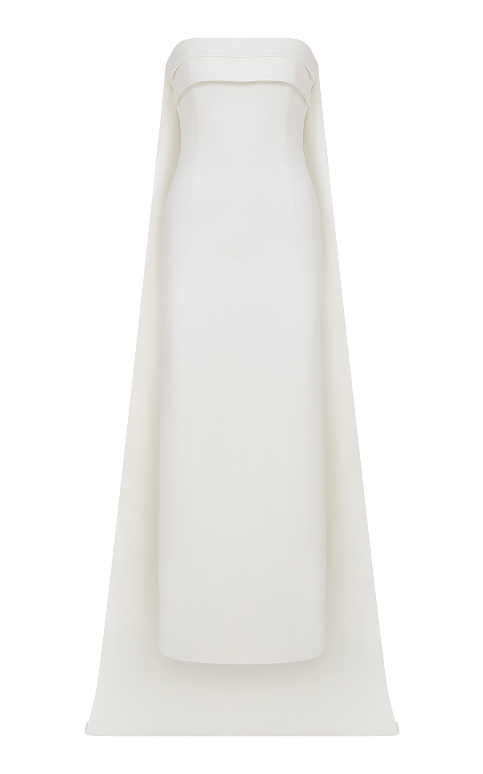 ILA THE BRAND Arielle Cape-Detailed Crepe Maxi Dress