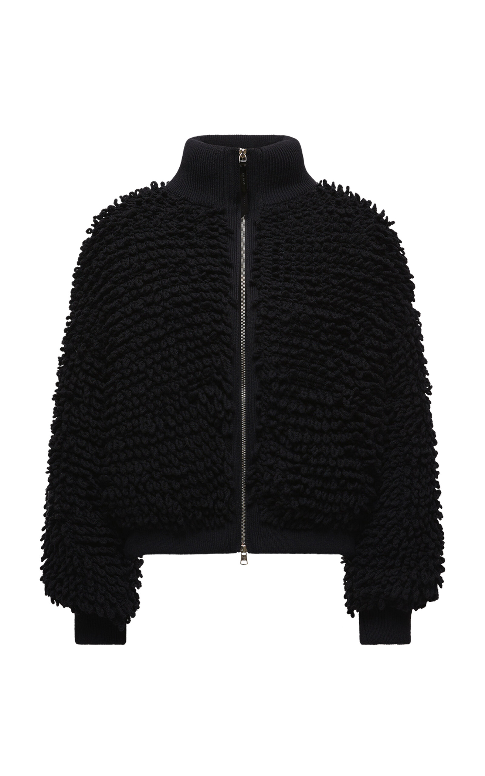Moncler Genius X Ee72 By Edward Enninful Wool-blend Down Cardigan In Black