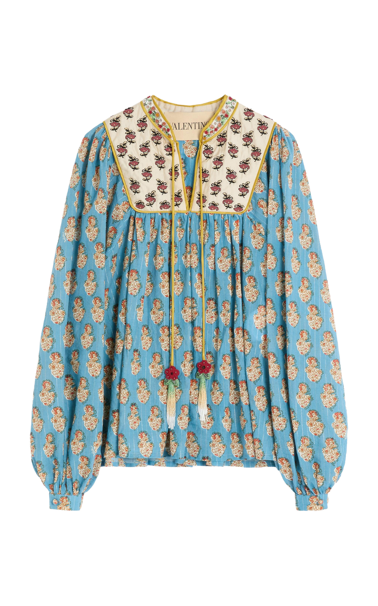 Valentino Garavani Embroidered Cotton-Blend Blouse - Women's Clothing