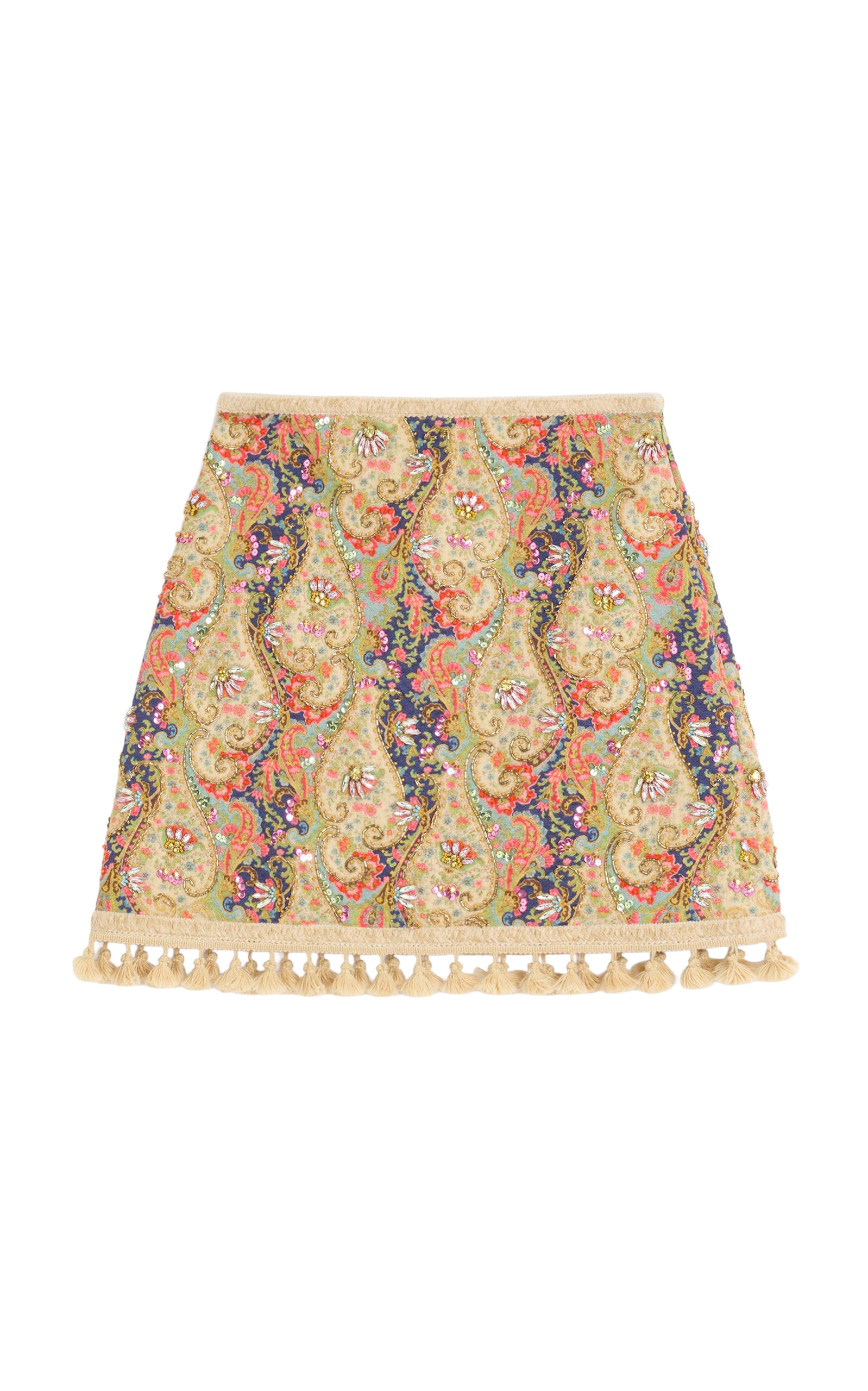 Valentino Garavani Embroidered Cotton Mini Skirt