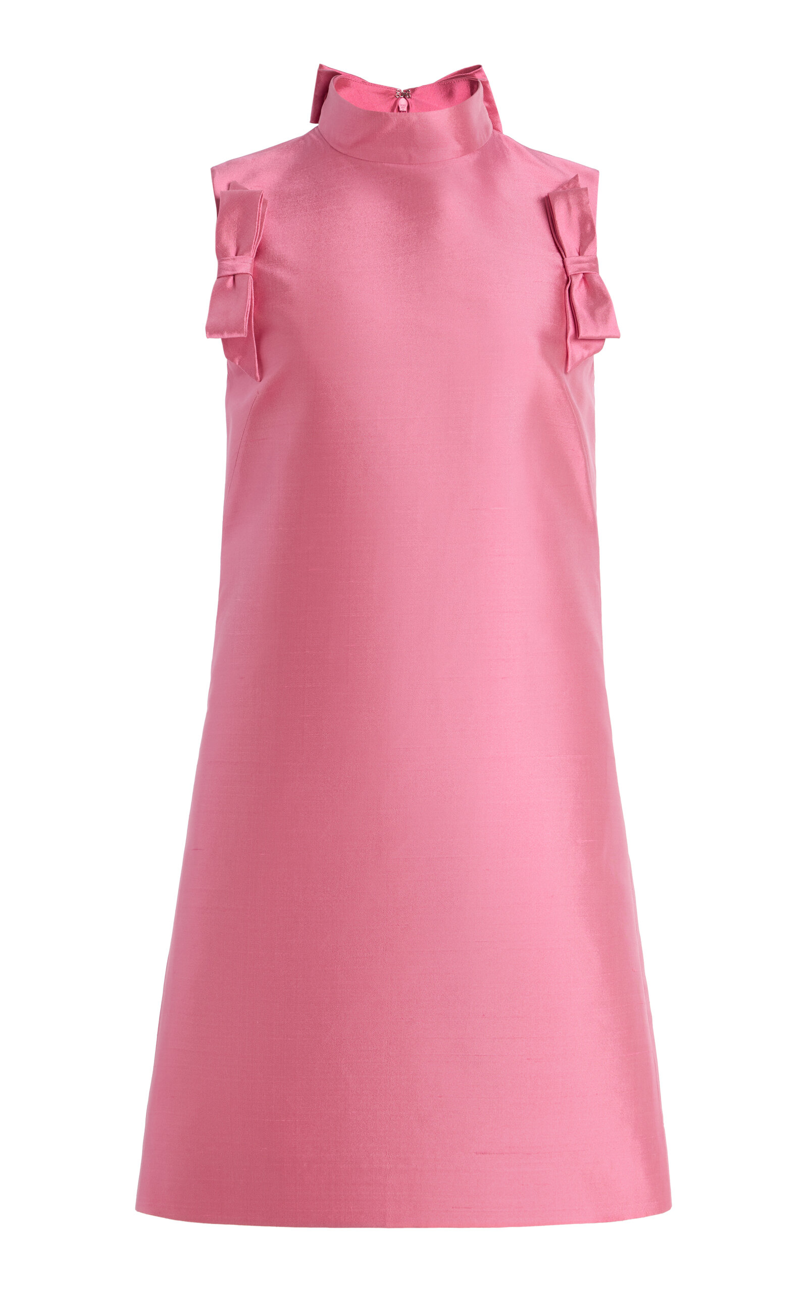 Valentino Garavani Bow-Detailed Silk Mini Dress - Moda Operandi