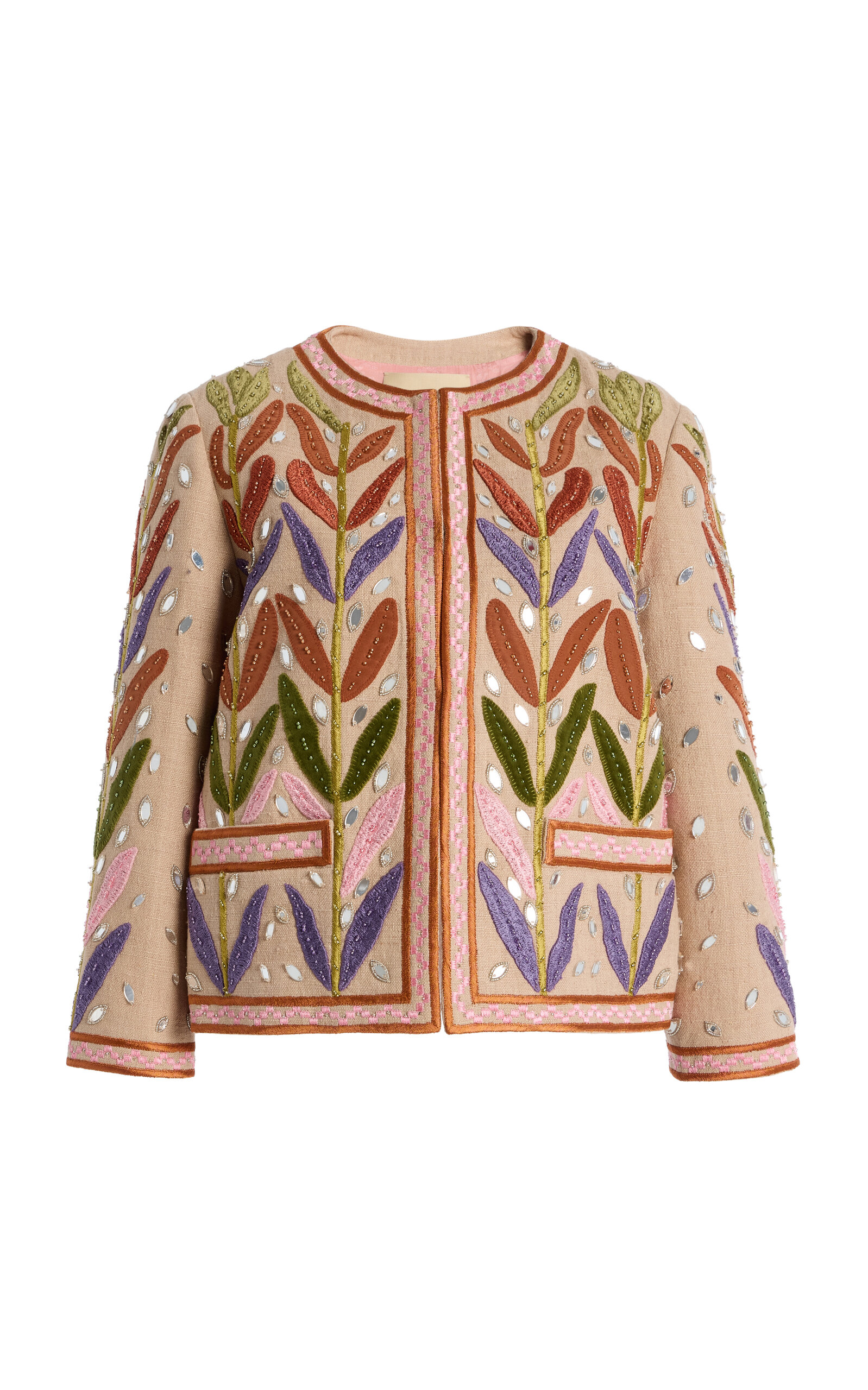 Valentino Garavani Embroidered Linen Jacket