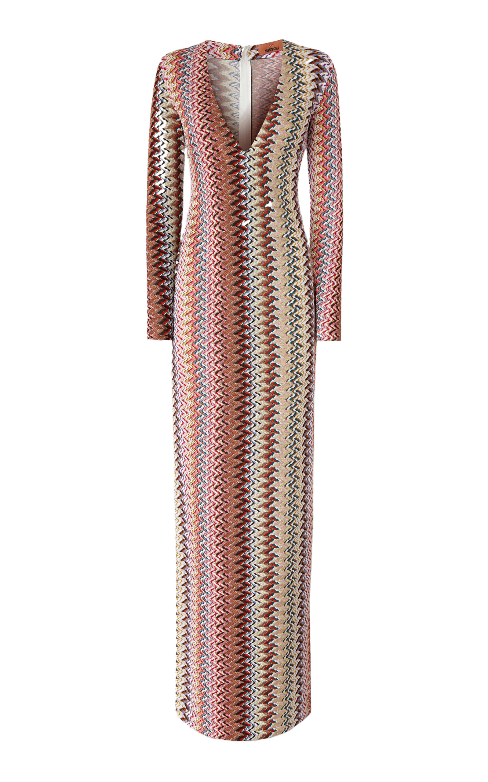 Missoni Womens Light Tones Striped Metallic-weave Knitted Maxi Dress In Multi