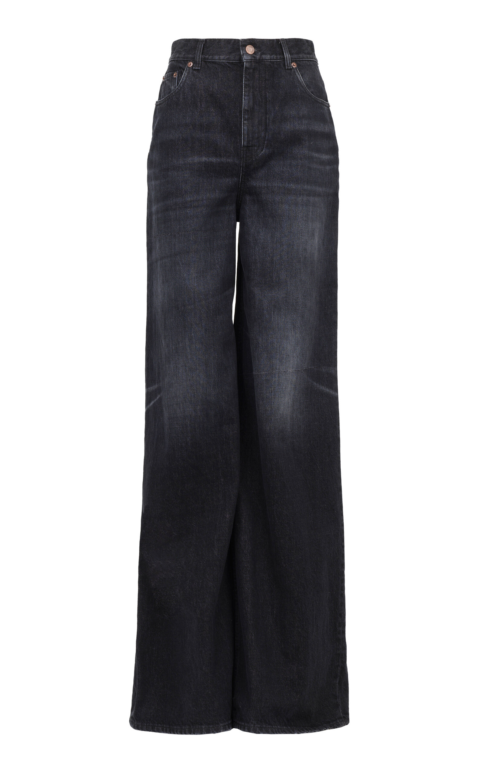 Chloé Rigid High-rise Wide-leg Jeans In Blue