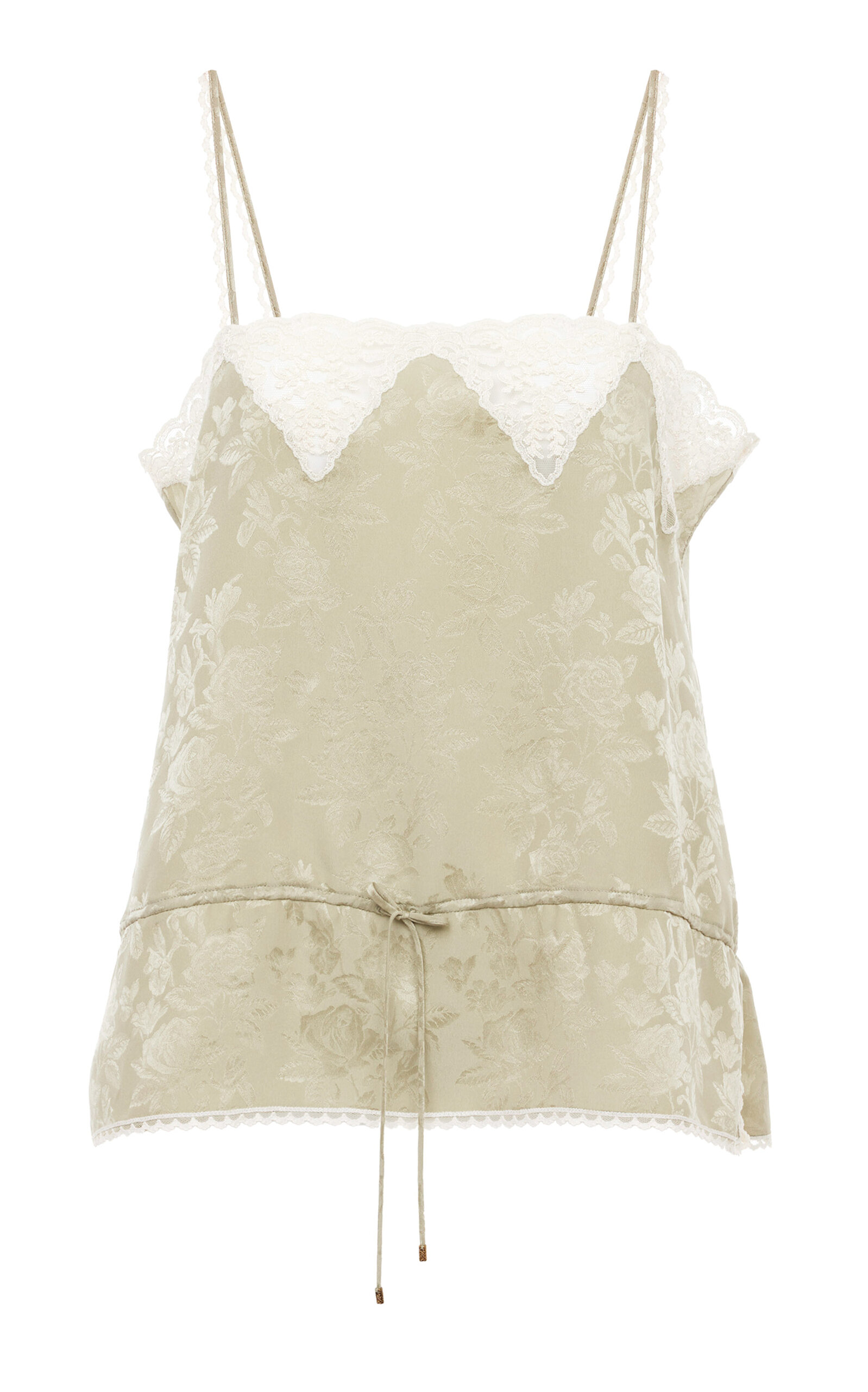 Chloé Organic-Silk Rose-Jacquard Top - Women's Clothing