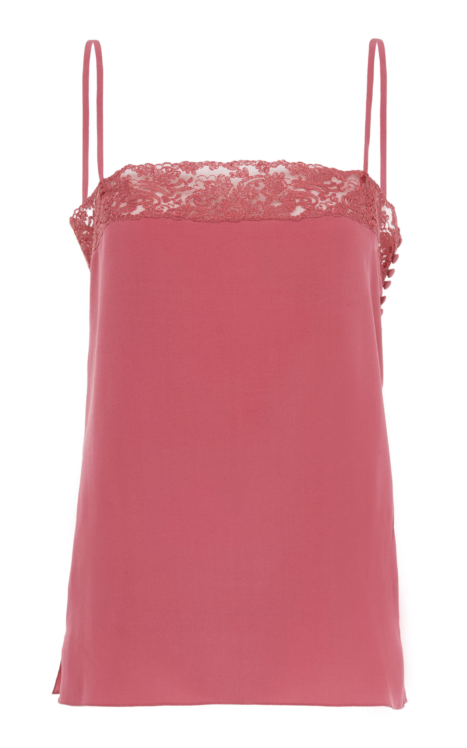 Chloé Organic Silk Crepe De Chine Top In Pink