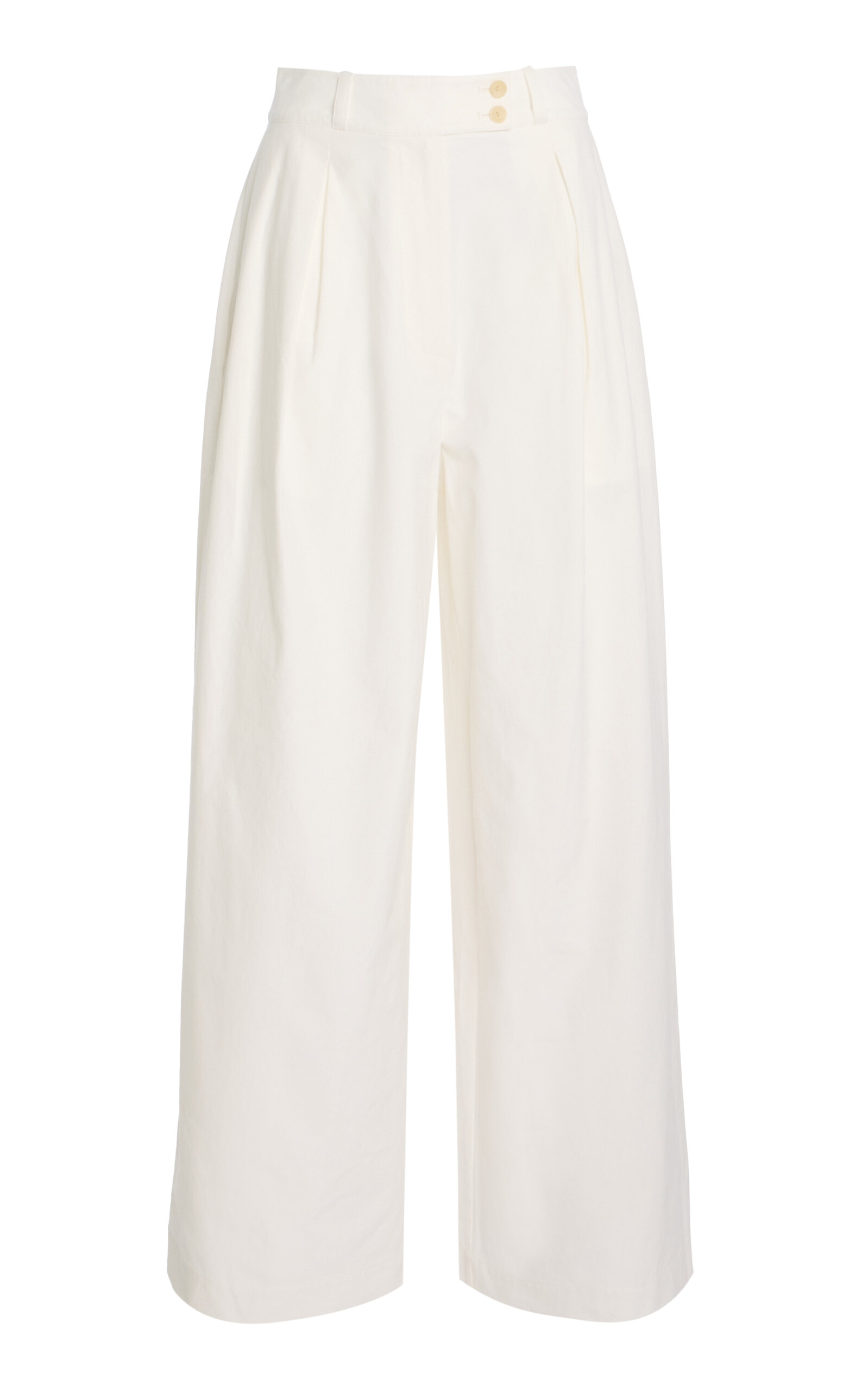Newport High-Rise Cotton Wide-Leg Pants