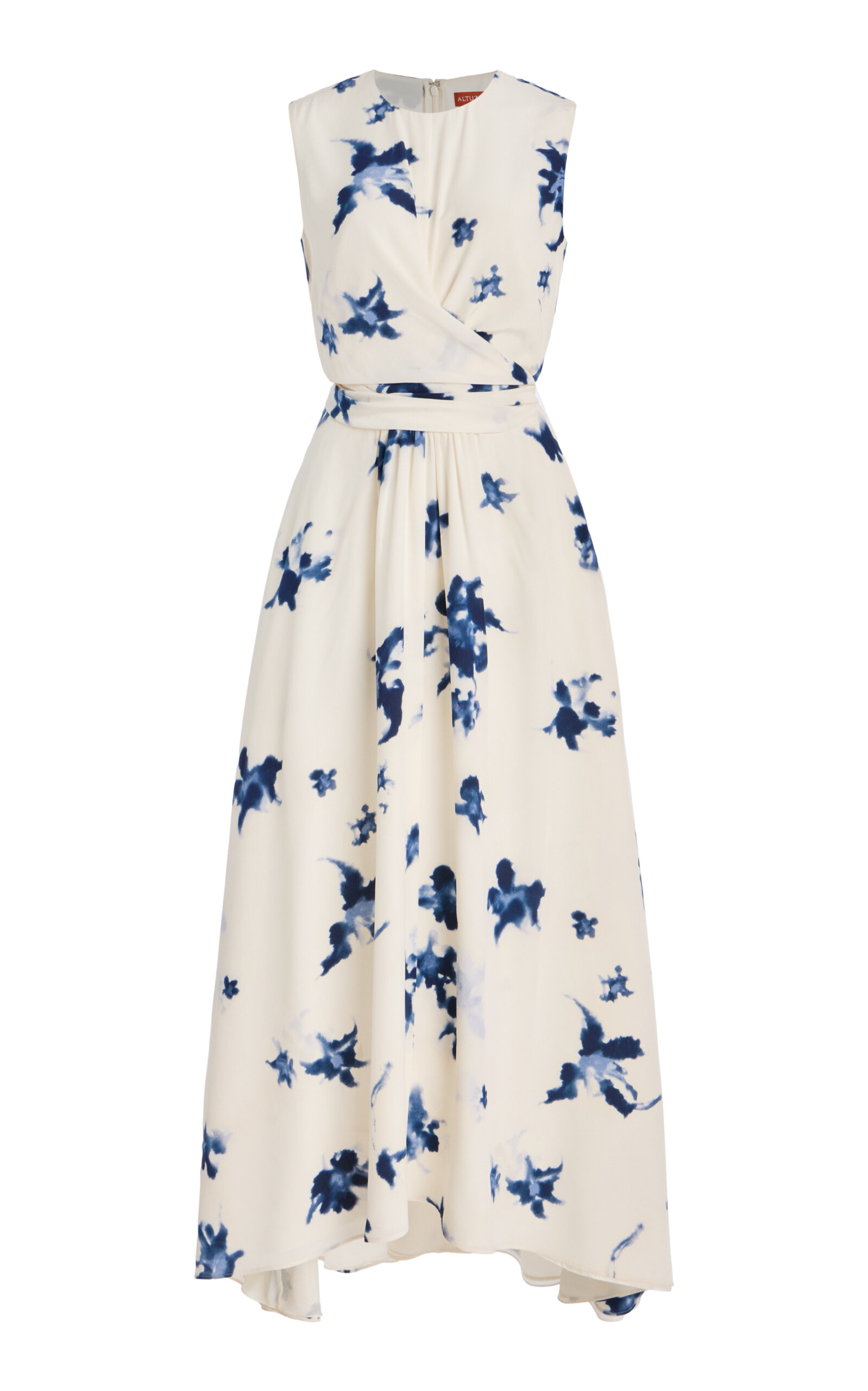 Altuzarra Penny Floral Print Silk High-low Maxi Dress In Floral