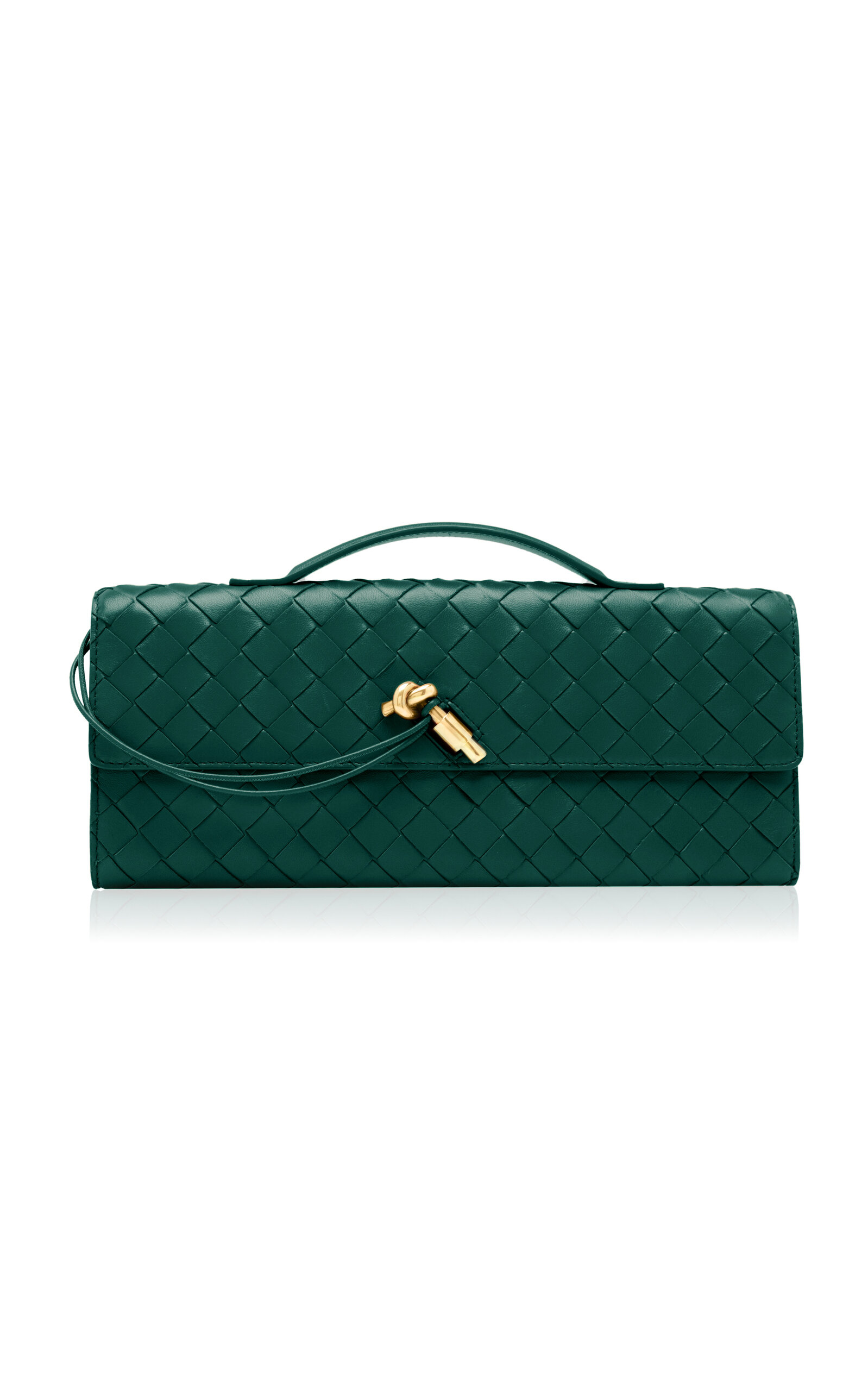 Bottega Veneta Andiamo Intrecciato Leather E/W Clutch