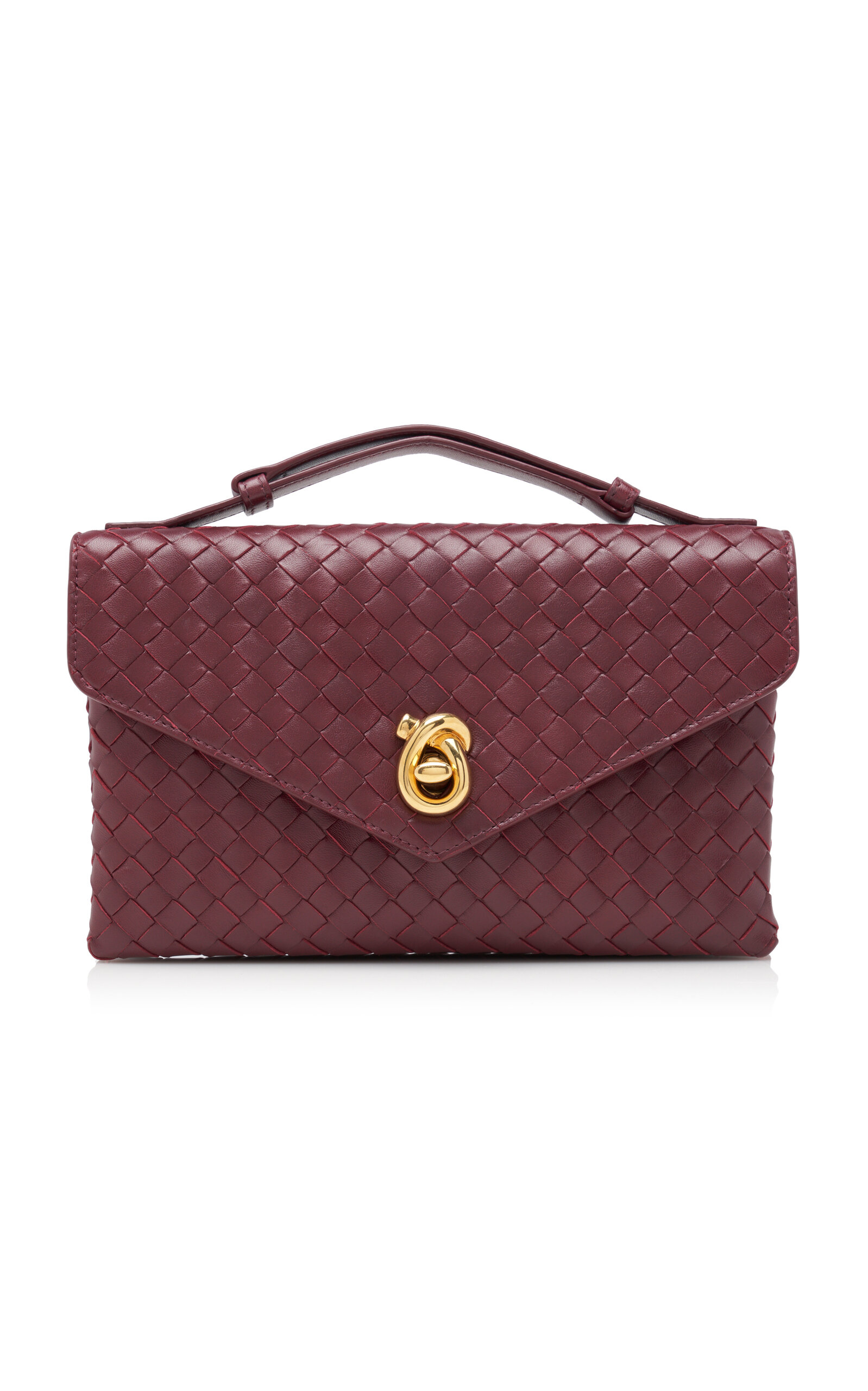 Bottega Veneta Knot Lock Intrecciato Leather Bag