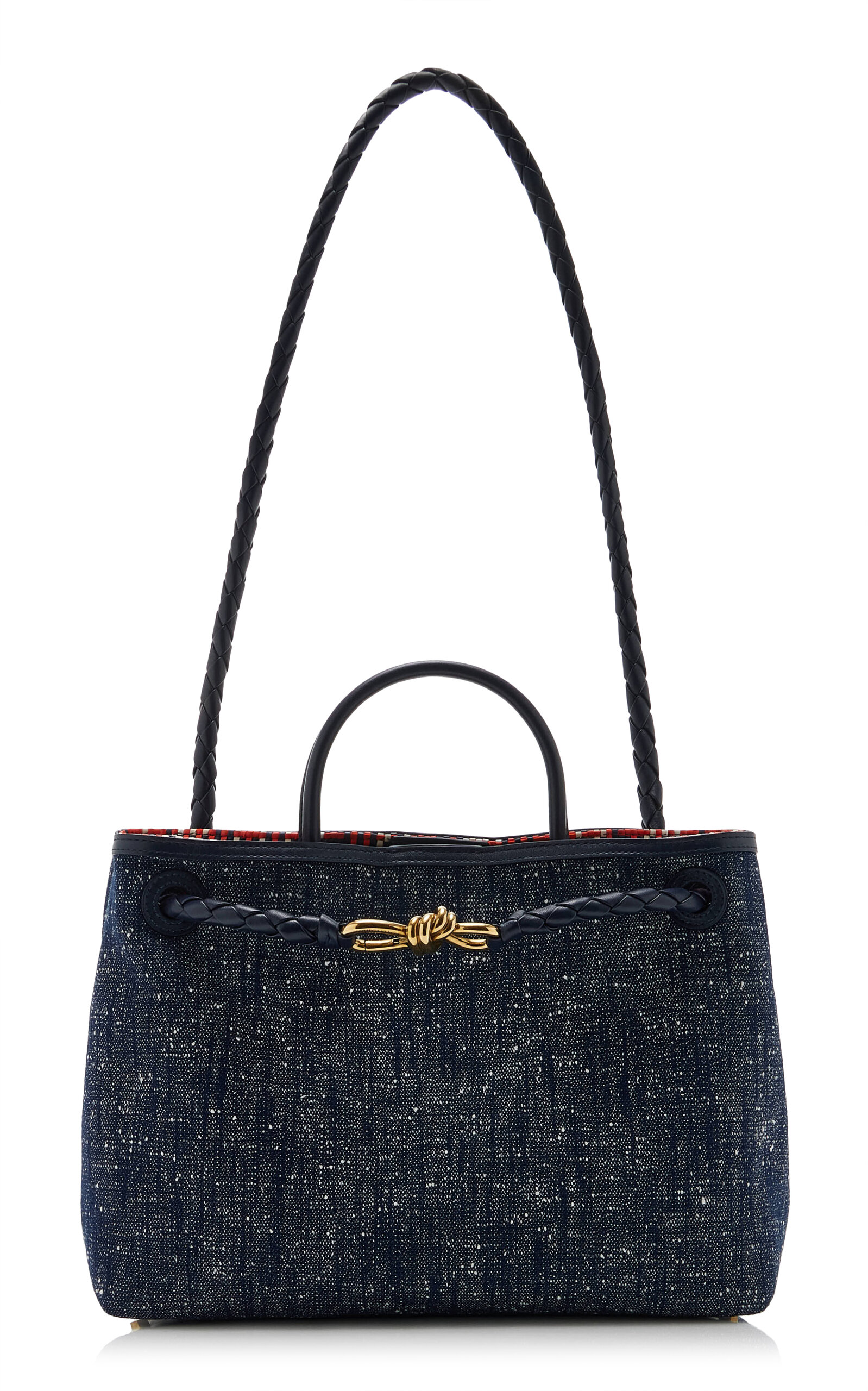 Bottega Veneta Medium Andiamo Denim-Boucle Shoulder Bag